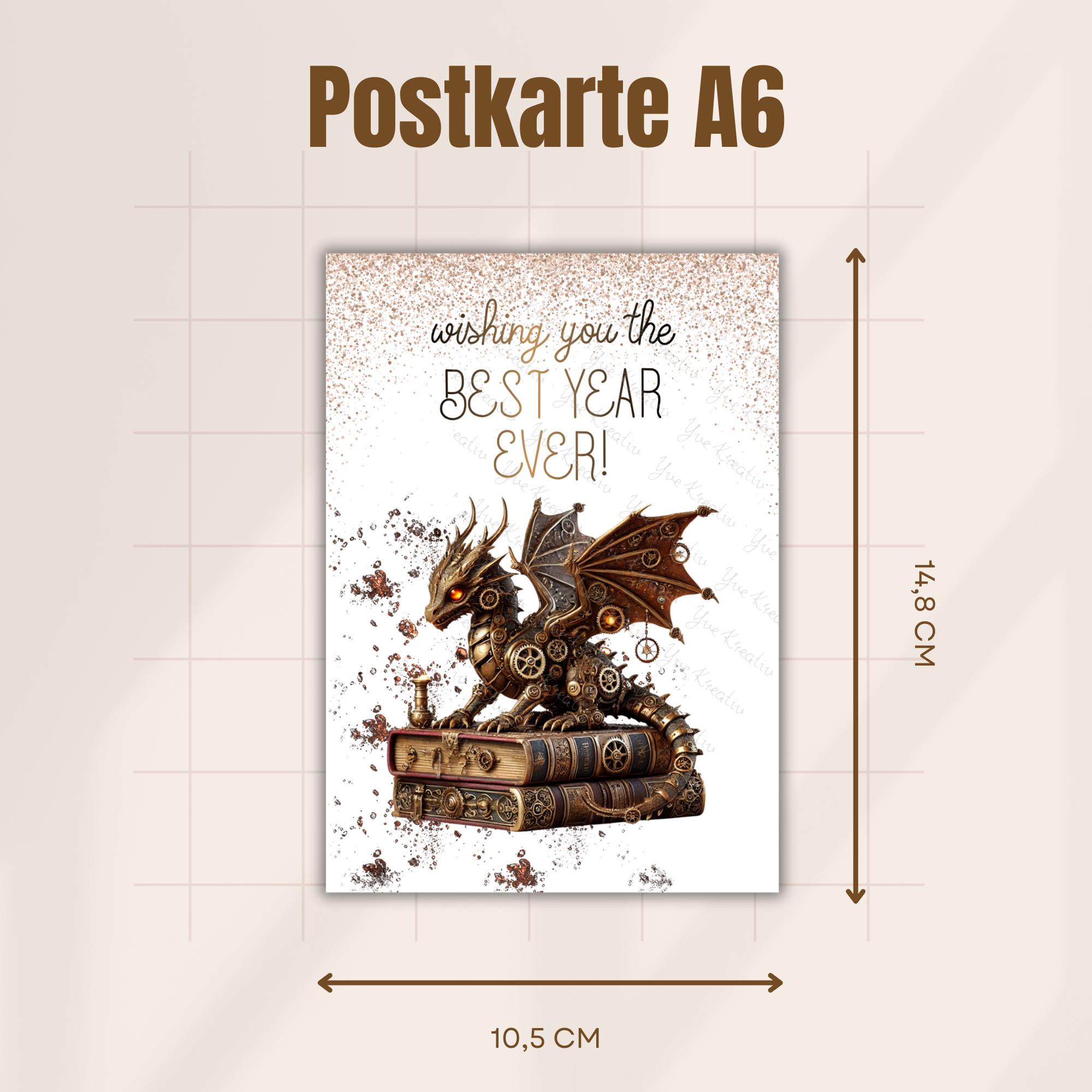 Postkarte Drachen Steampunk Grußkarte Glückwunschkarte Karte Geburtstag Gutschein Buch Geburtstagskarte Geschenk Buchliebhaber #PHO Postkarte Drachen Steampunk Grußkarte Glückwunschkarte Karte Geburtstag Gutschein Buch Geburtstagskarte Geschenk Buchliebhaber #PHO