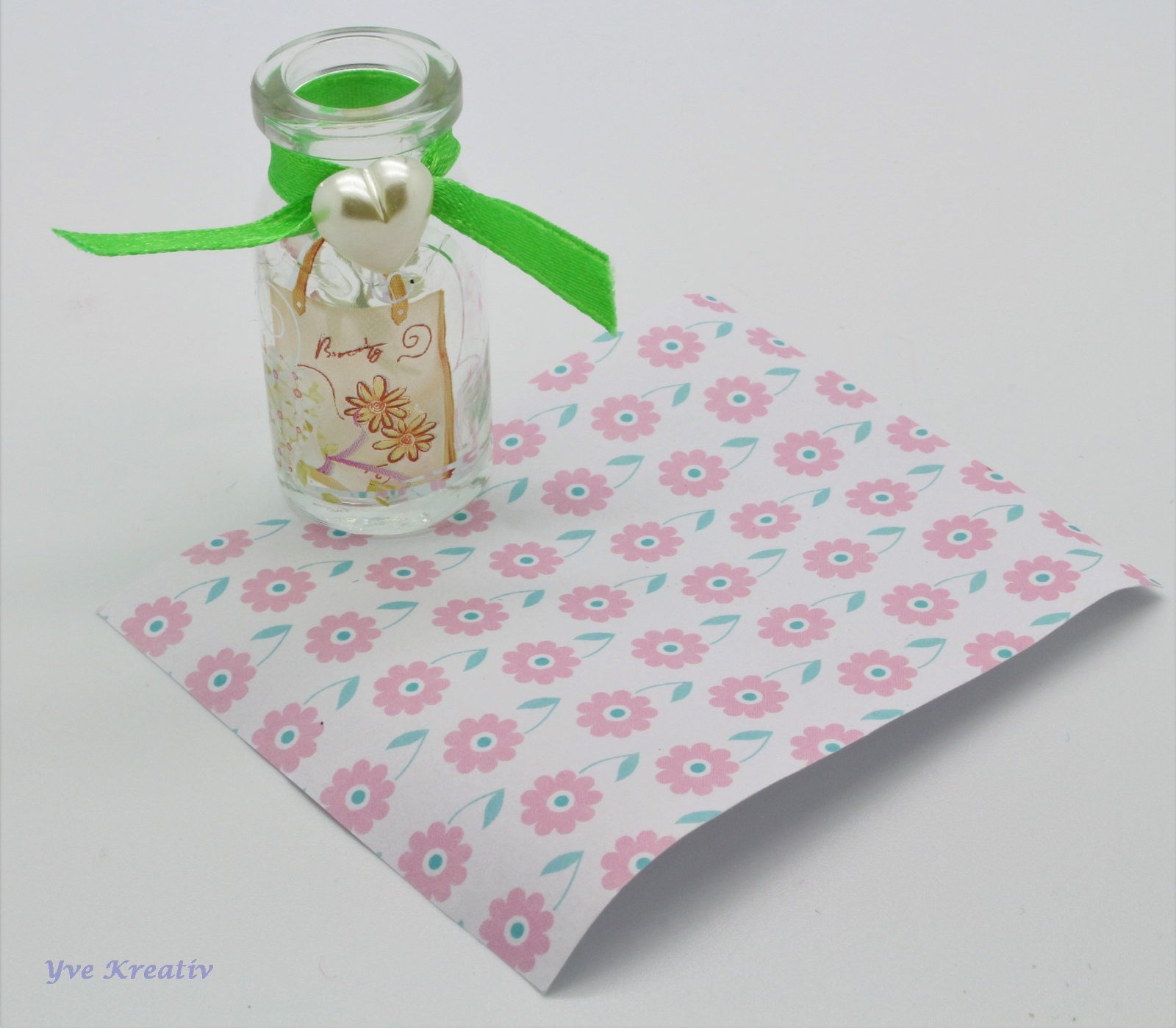 Flaschenpost Fläschchen aus Glas für Gutscheine oder Geldgeschenke mit Papierrolle für Glückwünsche und Nachrichten