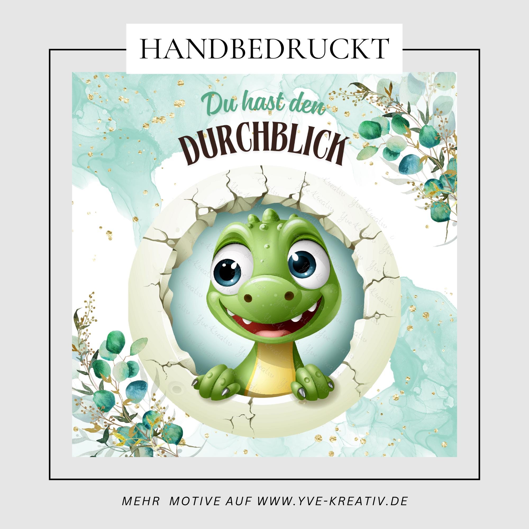 Brillenputztuch Dino Durchblick bedrucktes Mikrofasertuch für Brille Sonnenbrille Reinigungstuch Handy Bildschirm Kamera Objektiv #TI152