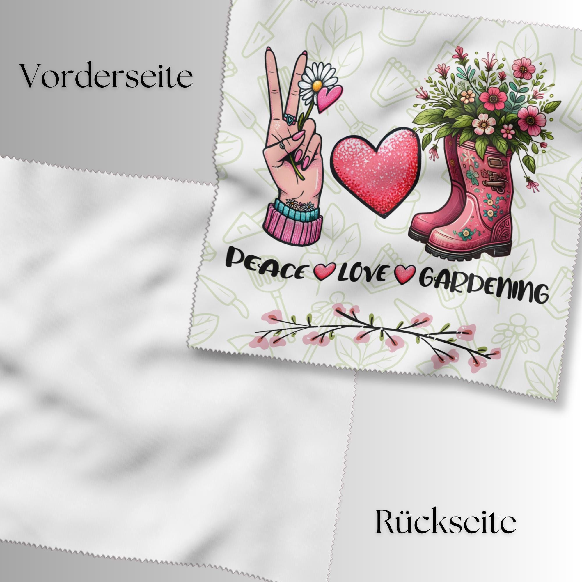 Brillenputztuch Garten Geschenk Peace Love bedrucktes Mikrofasertuch für Brillen Displays Mitbringsel Freundin Geschenkidee #MO14 Brillenputztuch Garten Geschenk Peace Love bedrucktes Mikrofasertuch für Brillen Displays Mitbringsel Freundin Geschenkidee #MO14
