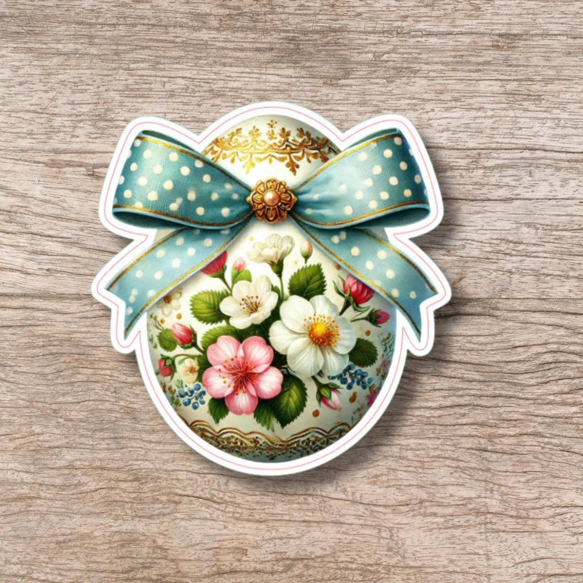 Aufkleber Ostern großer 8 cm Sticker Osterei Deko Osterfest Geschenkaufkleber Dekoei - zur Auswahl in Weiß oder Transparent  #SEG8