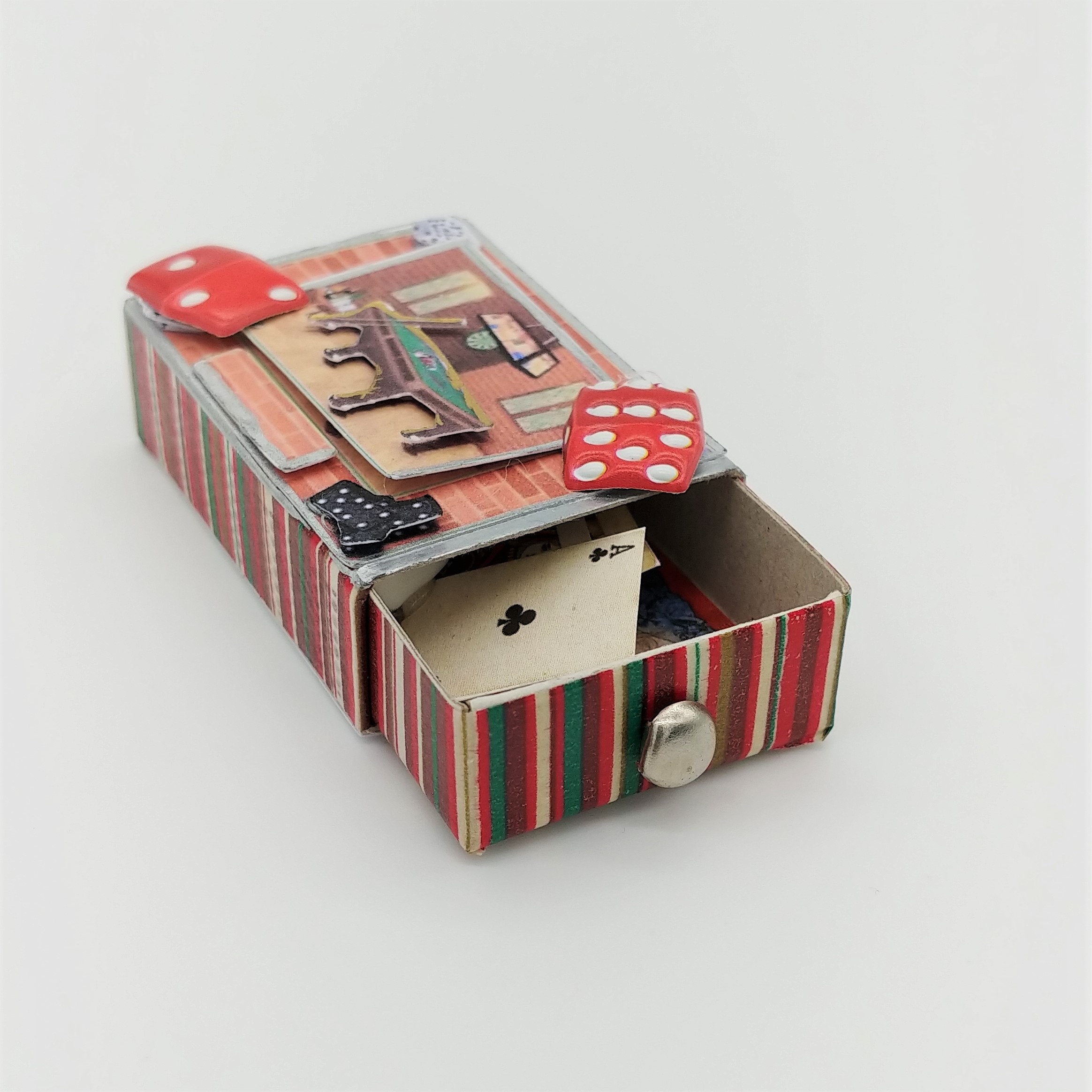 Geldgeschenk – Diorama - Gutschein - Miniaturschachtel "Casino"