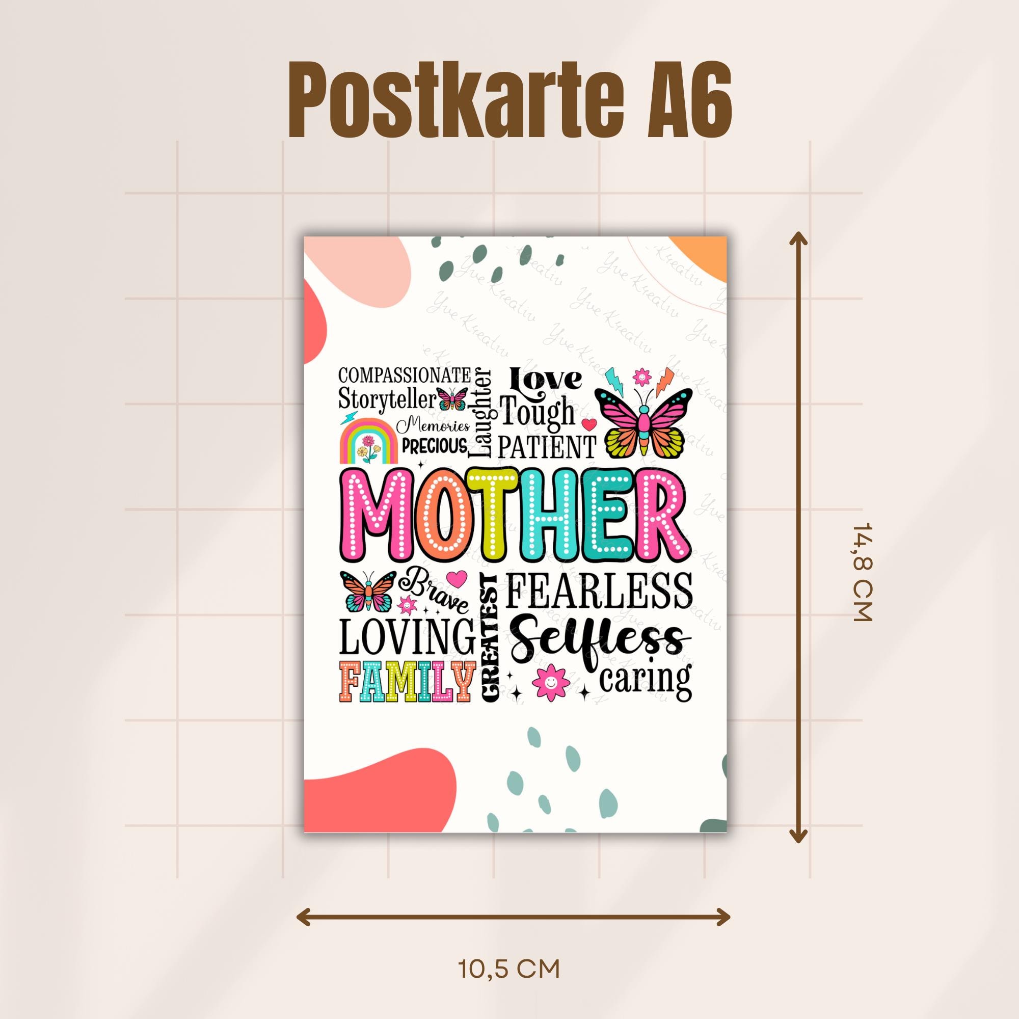 Geschenk Muttertag Postkarte Mama Karte Glückwunschkarte Grußkarte Geschenkkarte auf DIN A6 Karte mit Glanzoberfläche #PHO Geschenk Muttertag Postkarte Mama Karte Glückwunschkarte Grußkarte Geschenkkarte auf DIN A6 Karte mit Glanzoberfläche #PHO