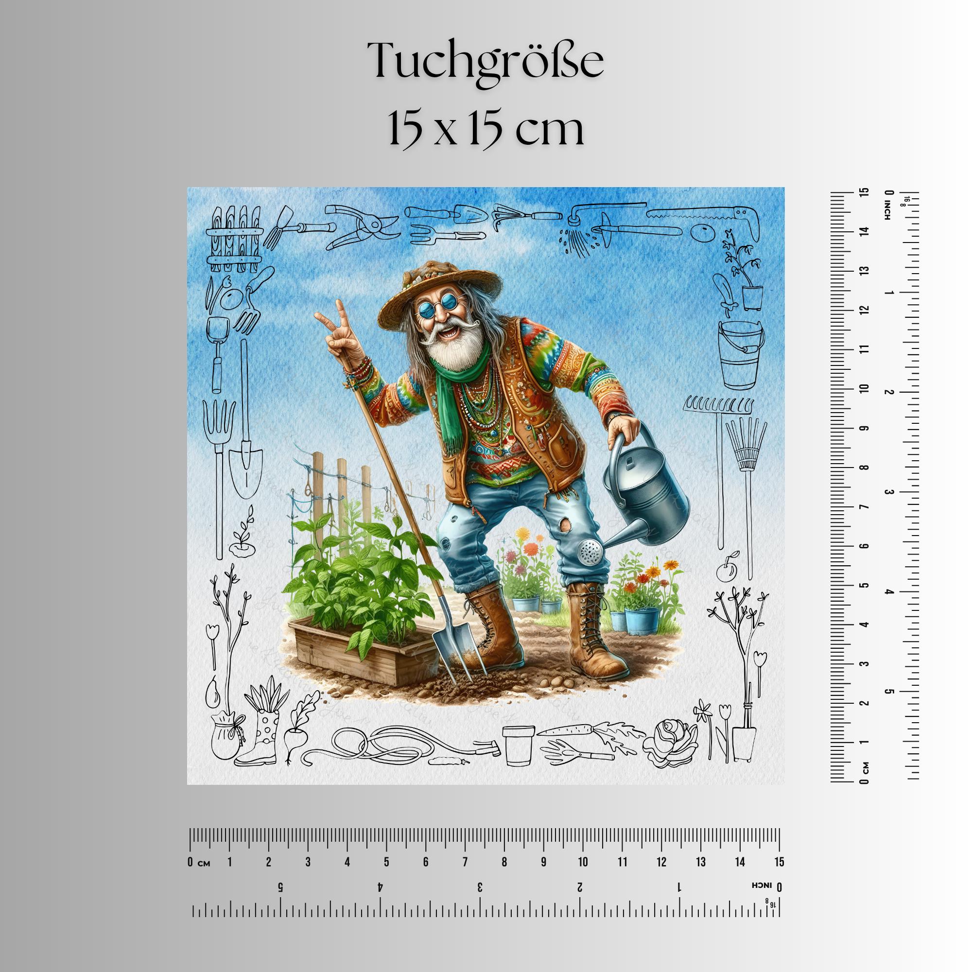 Brillenputztuch Gärtner bedrucktes Mikrofasertuch für Brillen Displaytuch Sonnenbrille Geschenk Gartenfreund Mitbringsel Opa #BE12