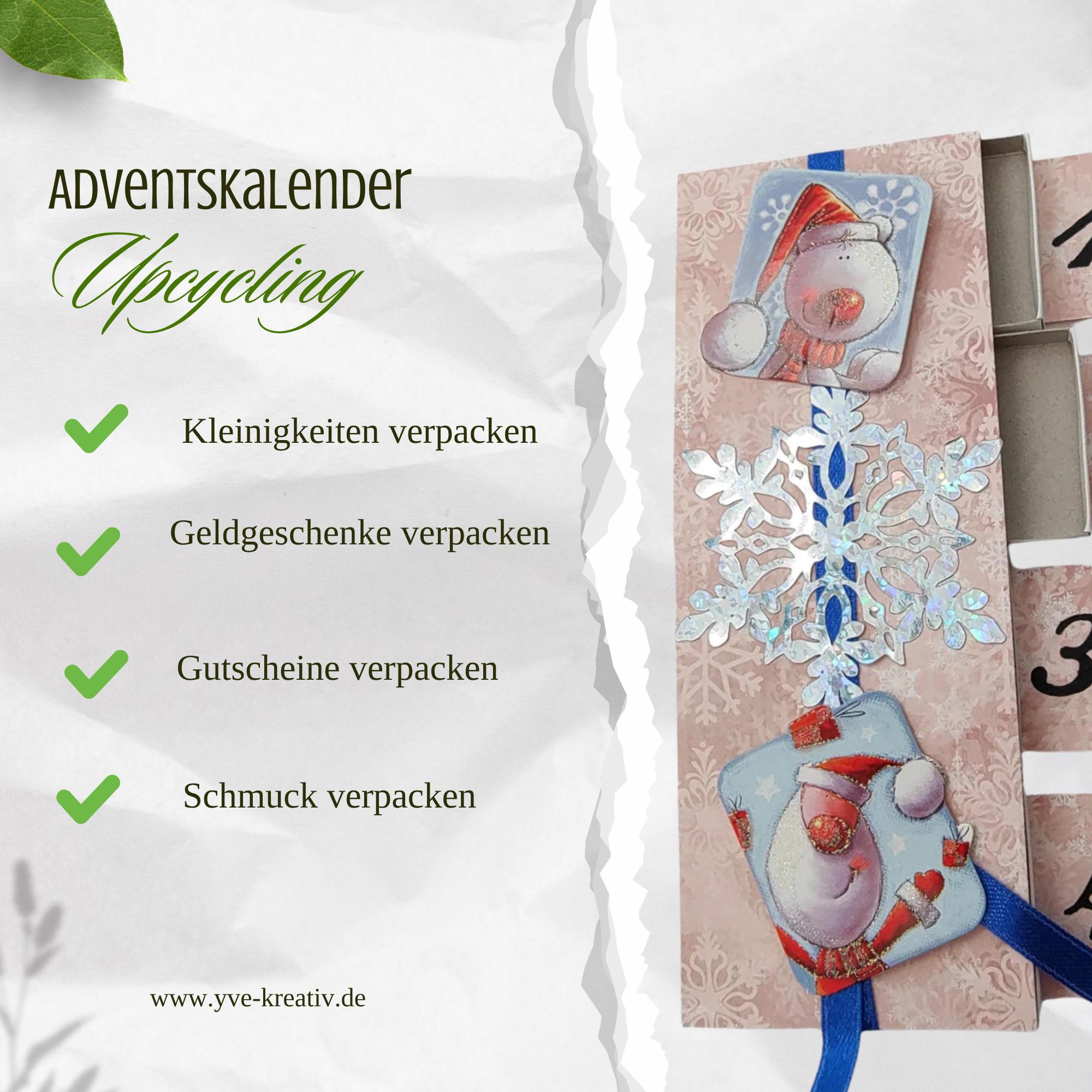 Adventskalender zum Befüllen aus 4 Streichholzschachteln Upcycling kleine Adventsgeschenke Geldgeschenk Weihnachten Mitbringsel #627796333 Adventskalender zum Befüllen aus 4 Streichholzschachteln Upcycling kleine Adventsgeschenke Geldgeschenk Weihnachten Mitbringsel #627796333