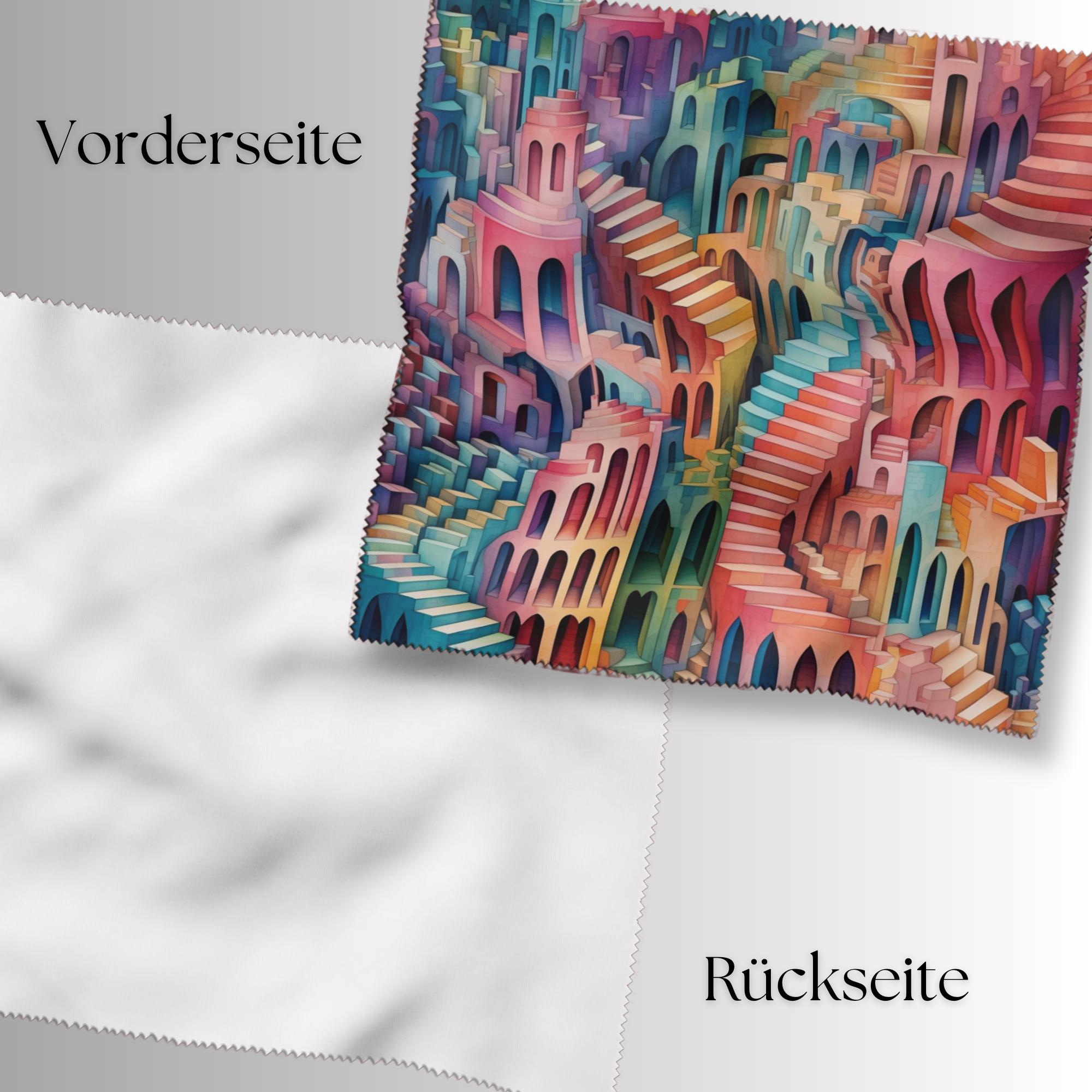 Brillenputztuch Op-Art bedrucktes Mikrofasertuch für Brille Sonnenbrille Displays Handyputztuch Brillentuch Mikrofaser #AL77