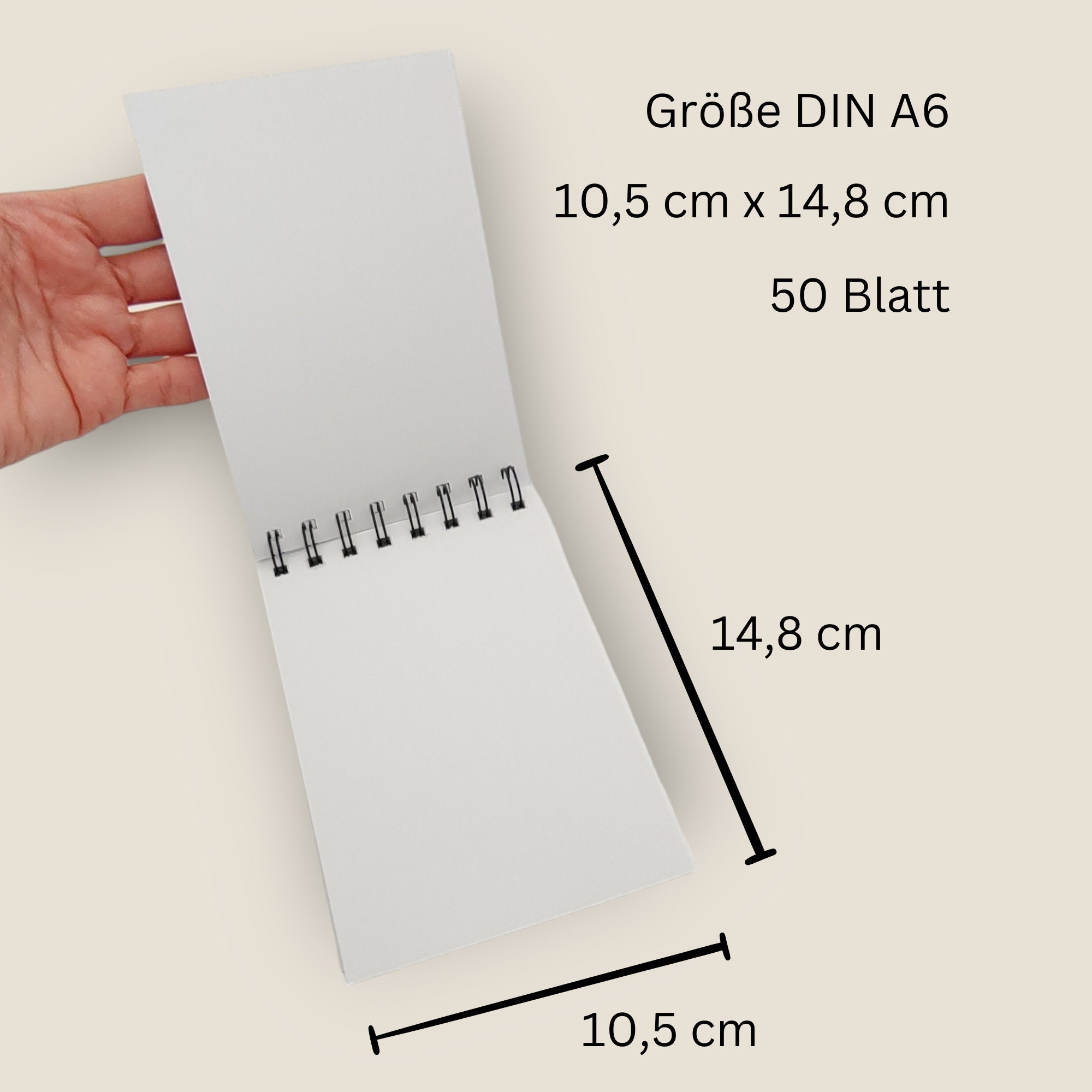 Notizblock personalisiert DIN A6 Ringblock Schreibblock Notizbuch Zettelblock Schulheft Hausaufgabenheft - Schulkind Dinosaurier  #A6SO