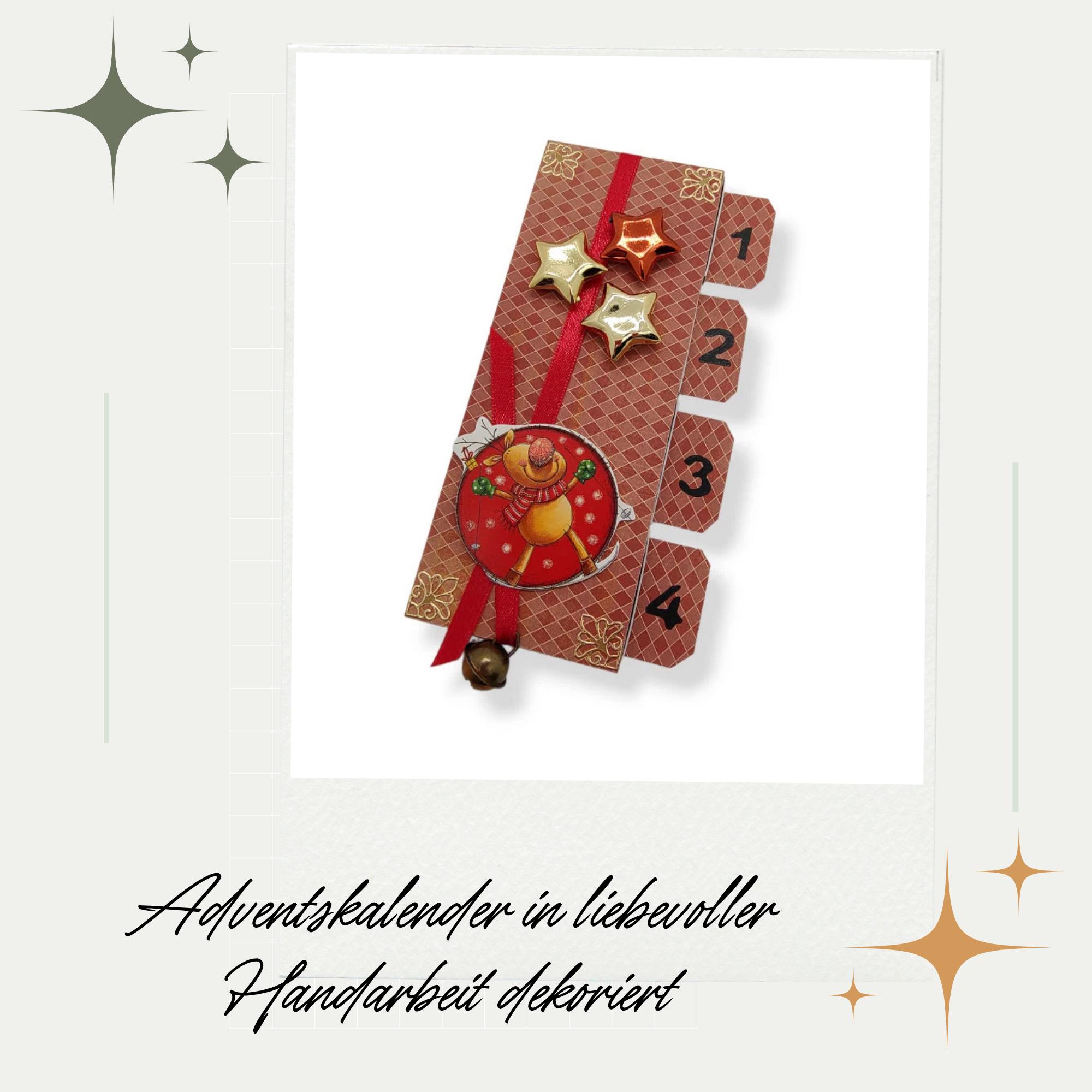 Adventskalender zum Befüllen aus 4 Streichholzschachteln Upcycling kleine Adventsgeschenke Geldgeschenk Weihnachten Mitbringsel #613960814