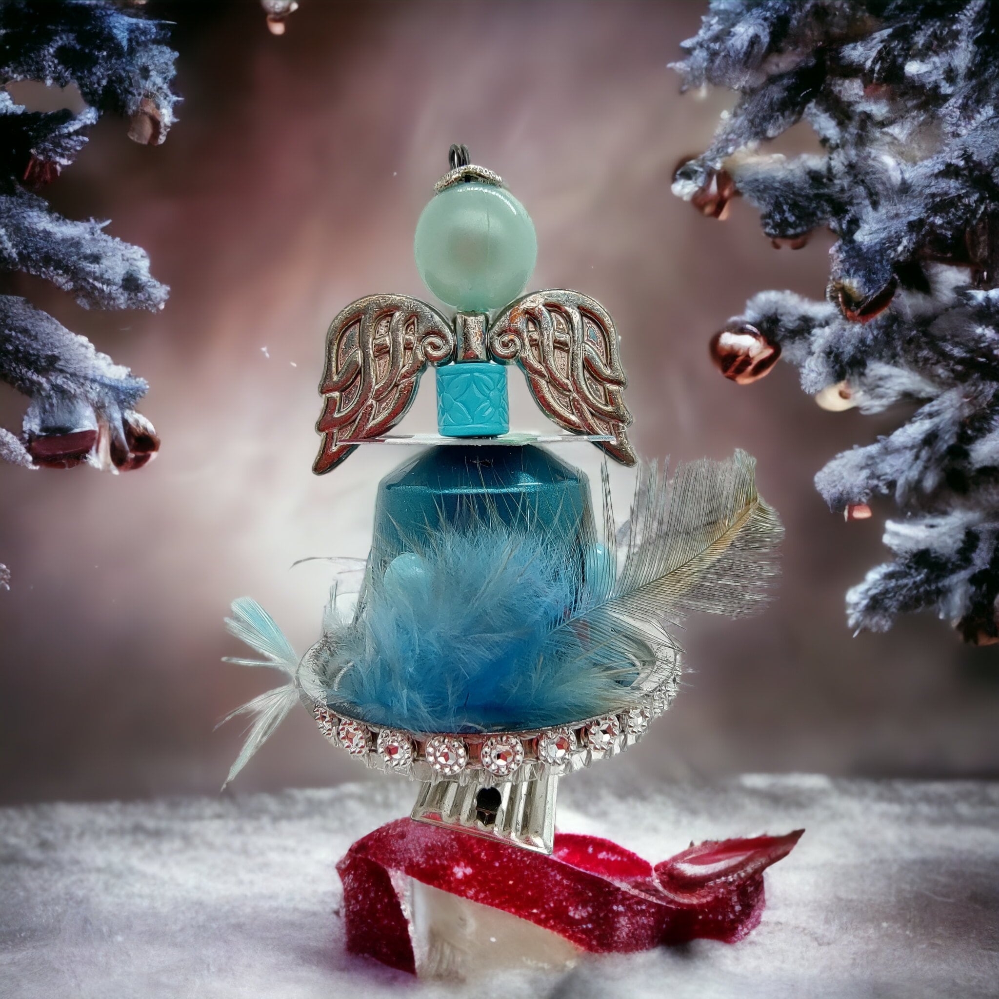 Engel aus Kaffeekapseln Christbaumkugel / Weihnachtskugel / Weihnachtsdeko auf Metallklammer Christbaumclips  #1122712993