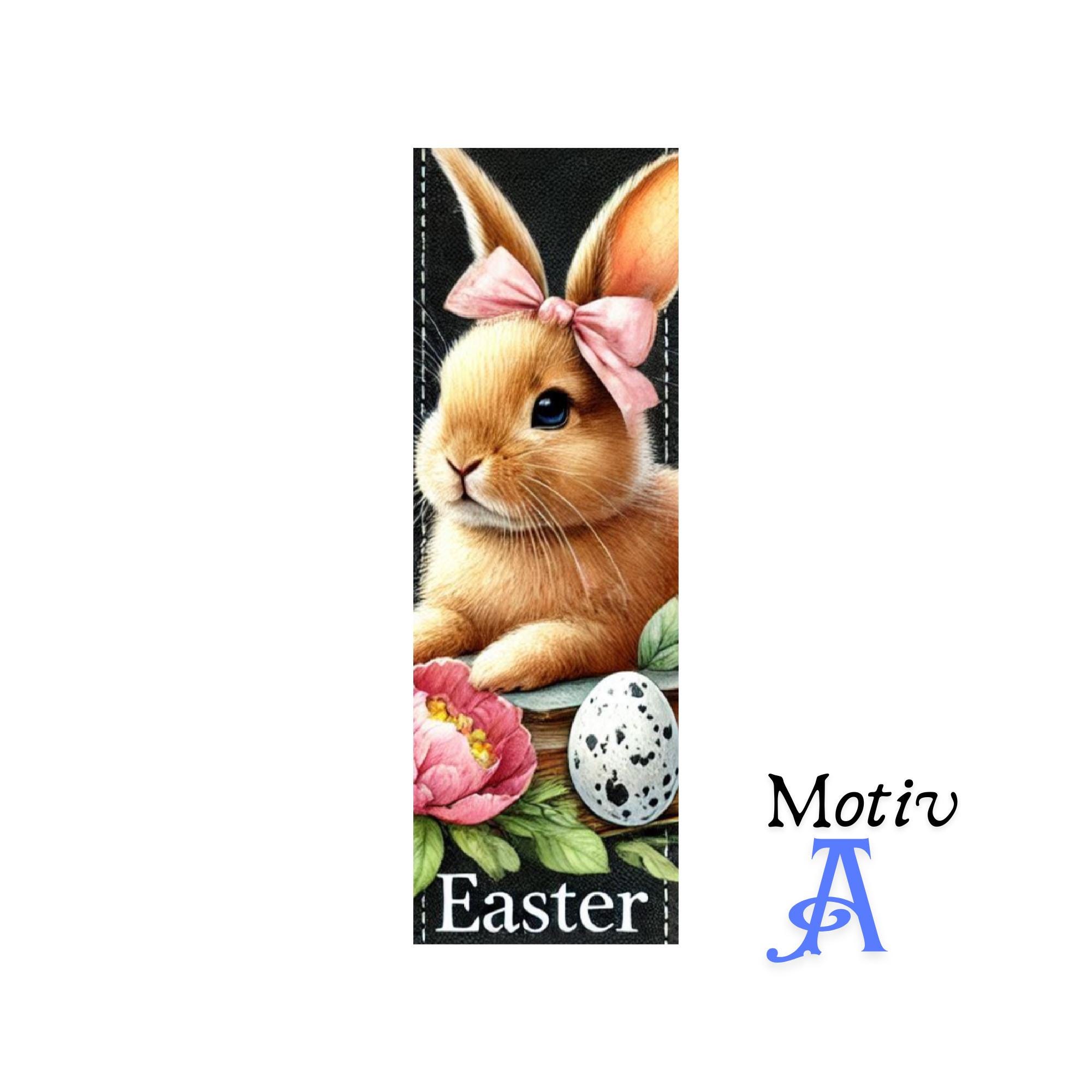 Lesezeichen aus Aluminium Geschenk zu Ostern Hase Osterhase Ostereier Bücher Bookmark - 2 Motive zur Auswahl  #LEALU
