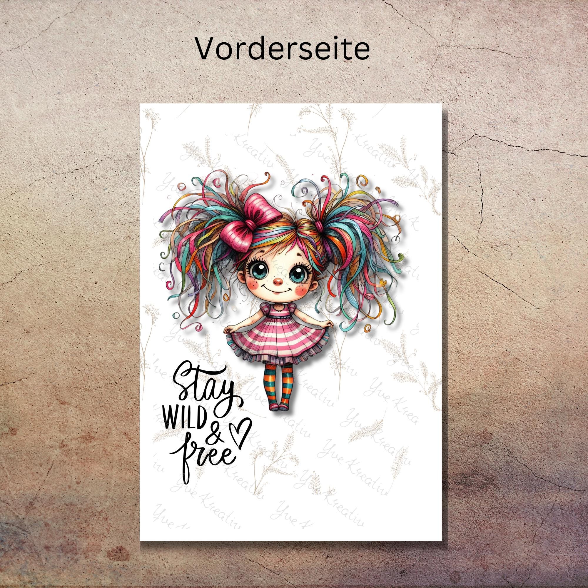 Postkarte, Grußkarte, Karte zum Geburtstag, Motivation, Aufmunterung I Crazy Girl #PLS
