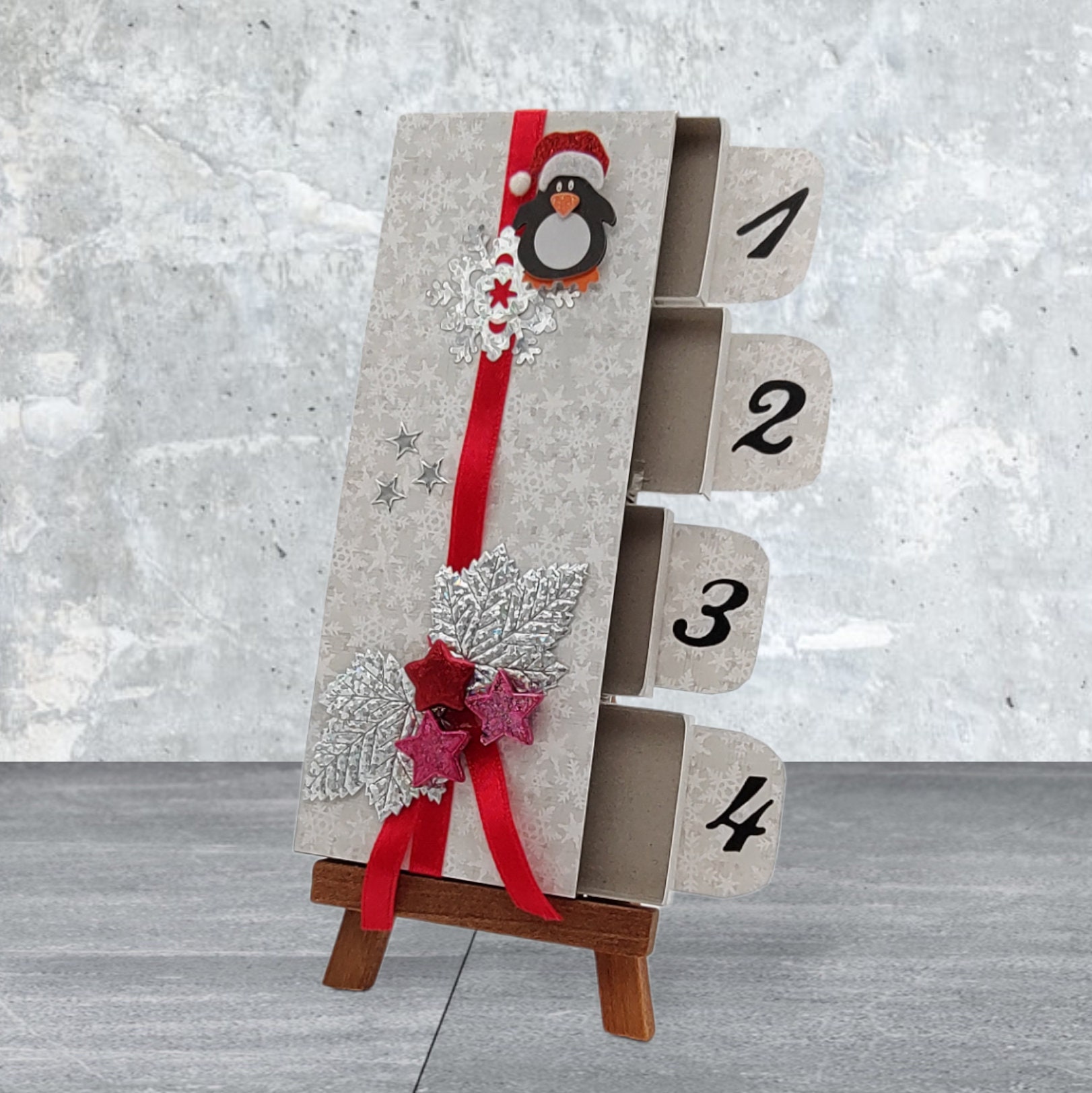 Adventskalender zum Befüllen aus 4 Streichholzschachteln  #613960940