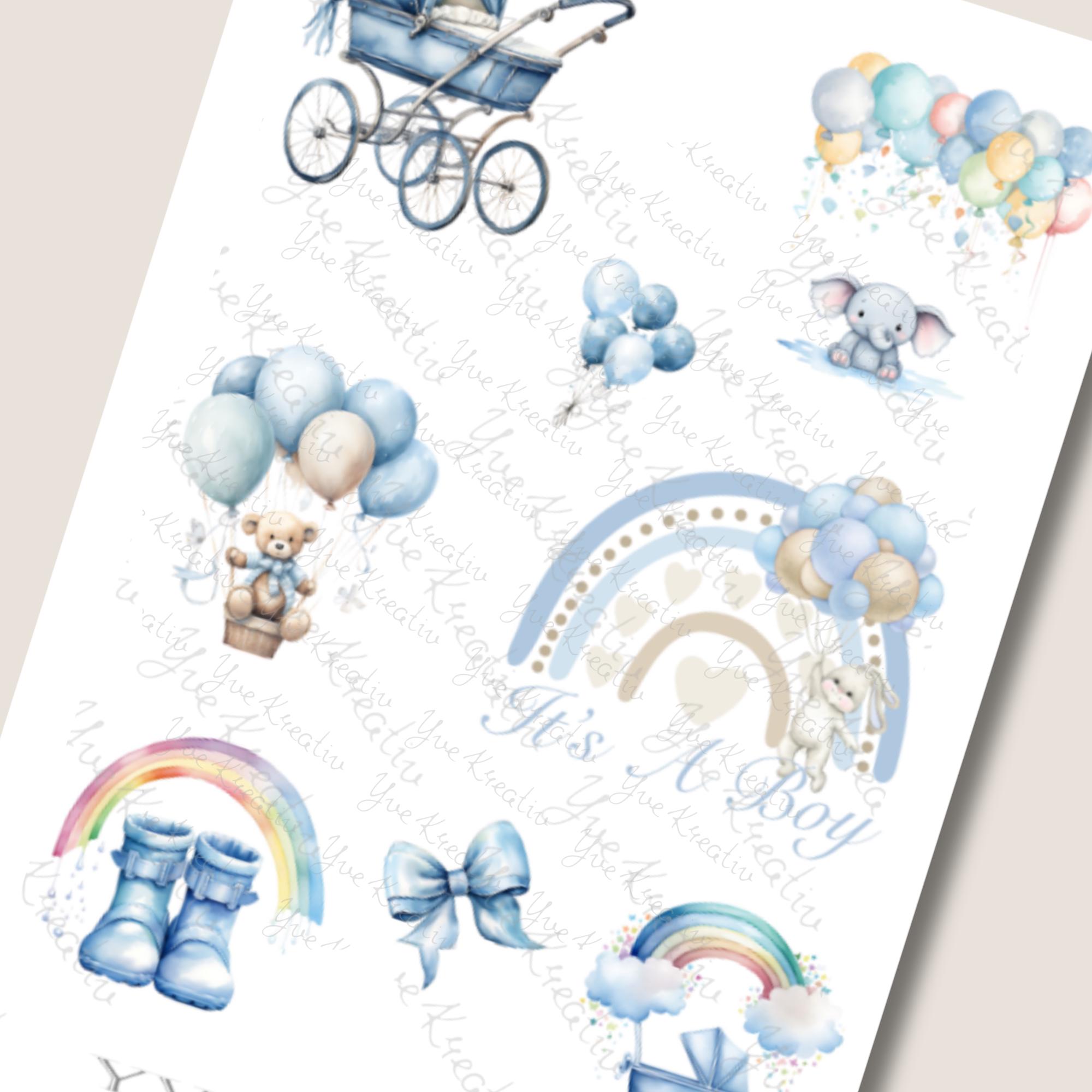 2 Stickerbogen SET Baby Boy Aufkleber Babyparty Sticker Geburt | Sticker Set zur Auswahl in Weiß - Transparent - Matt - Glanz #SBA6 2 Stickerbogen SET Baby Boy Aufkleber Babyparty Sticker Geburt | Sticker Set zur Auswahl in Weiß - Transparent - Matt - Glanz #SBA6