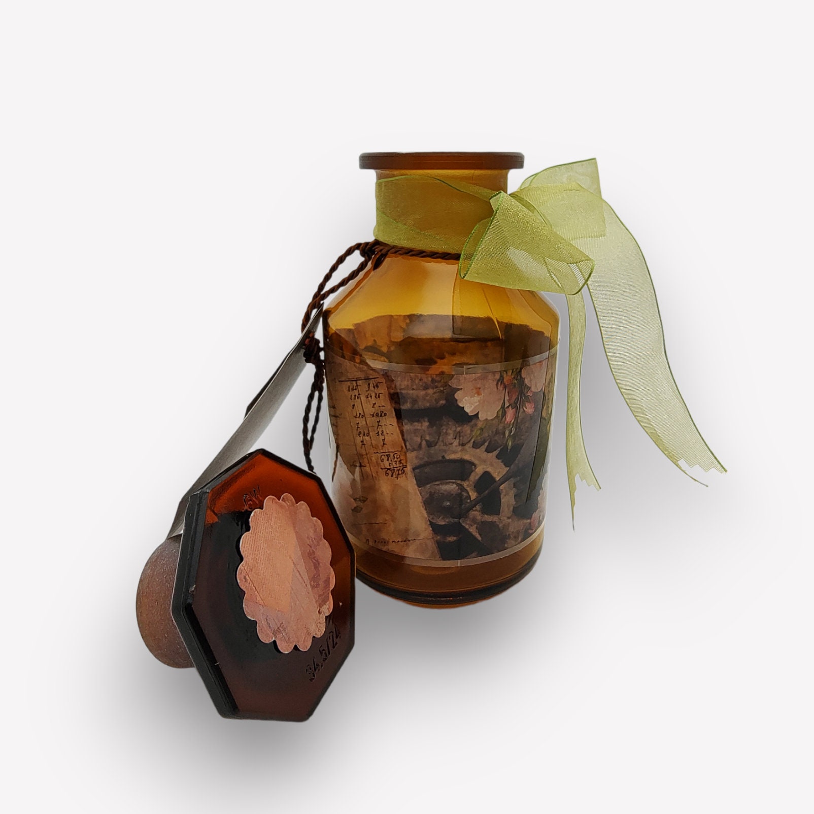 Flaschenpost "Nostalgie" für Geldgeschenk Gutschein Grüße in Apothekerflasche