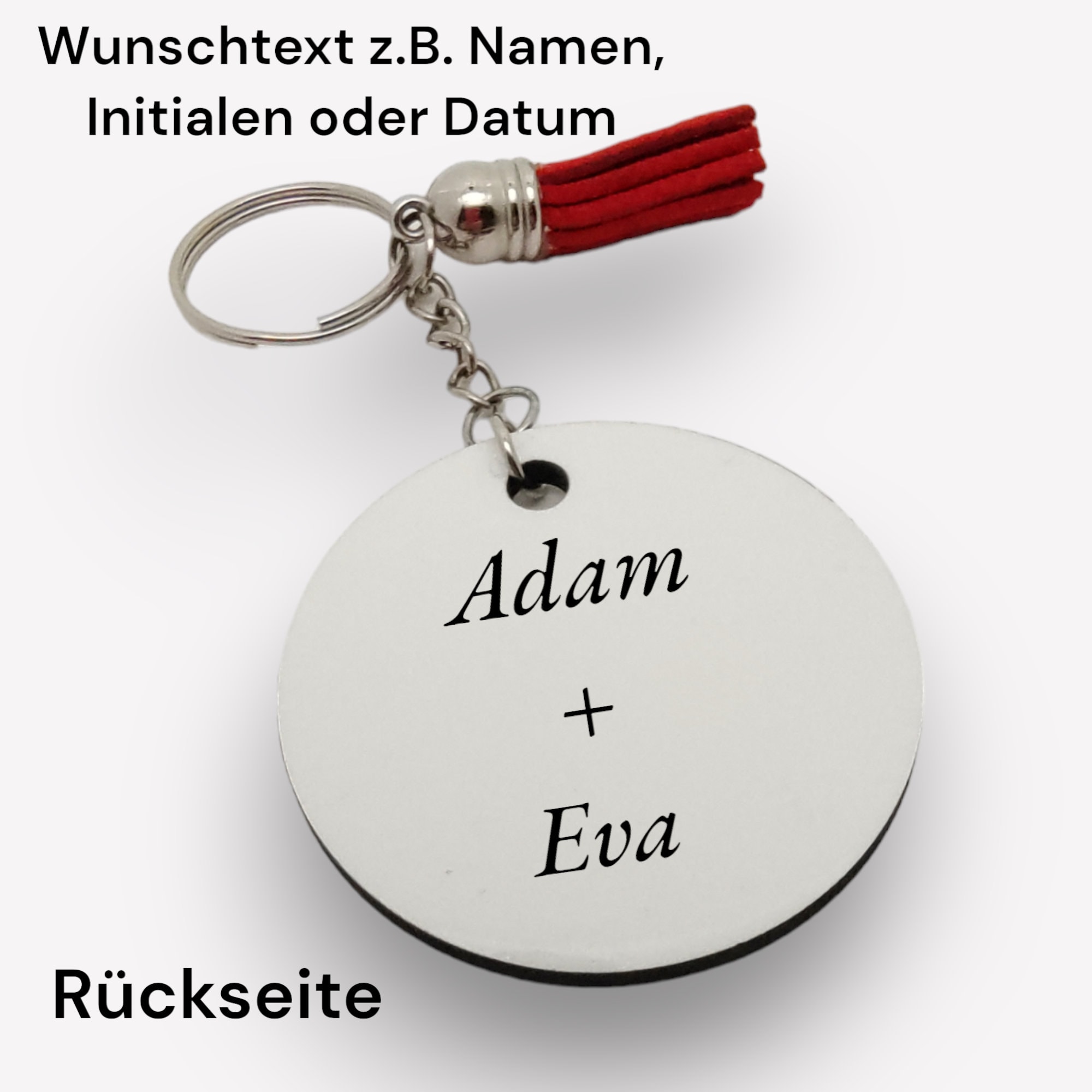 Schlüsselanhänger personalisierbar mit Wunschtext - Geschenk Hochzeit, Verlobung, Valentinstag, Muttertag  #1659733982