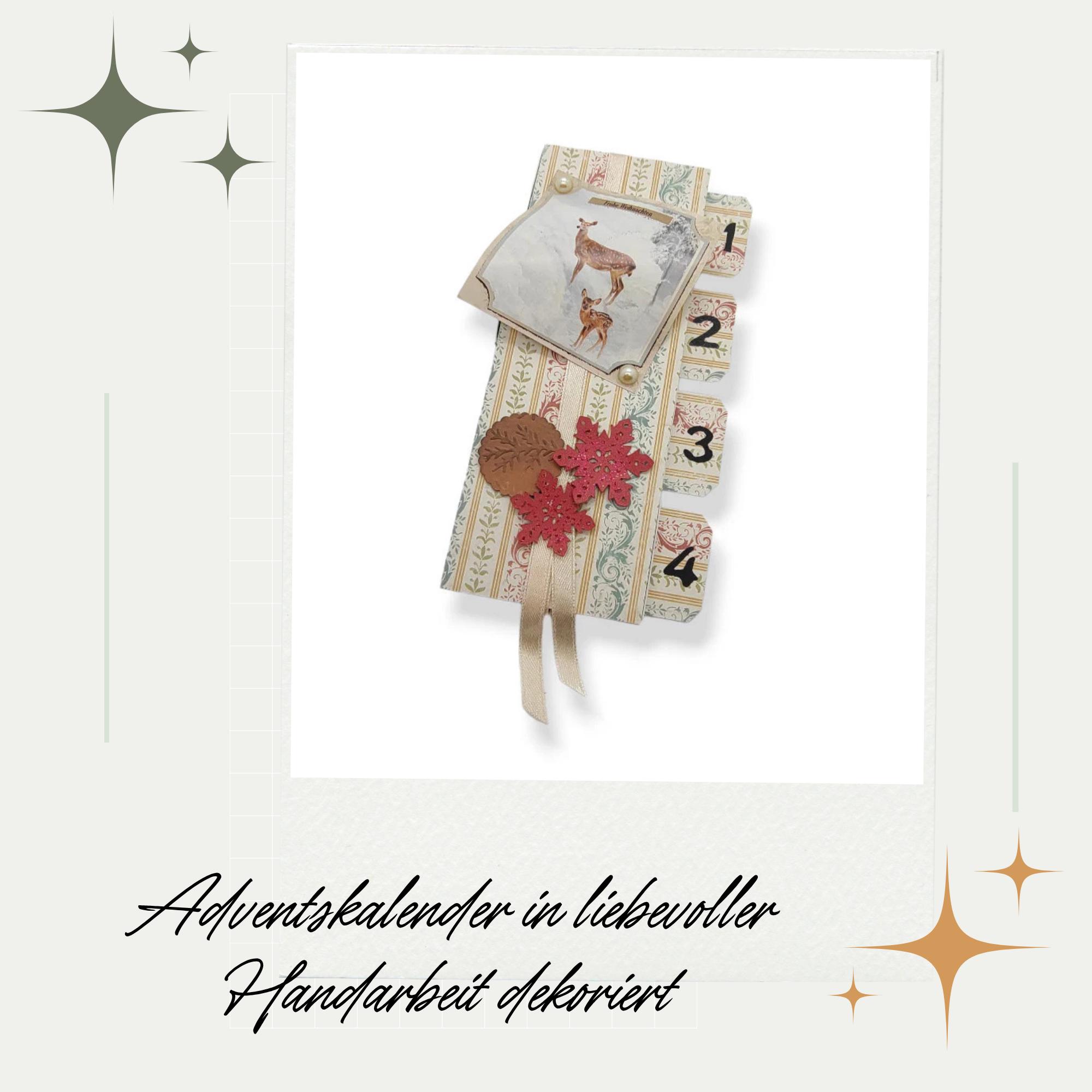 Adventskalender zum Befüllen aus 4 Streichholzschachteln Upcycling kleine Adventsgeschenke Geldgeschenk Weihnachten Mitbringsel #613960866