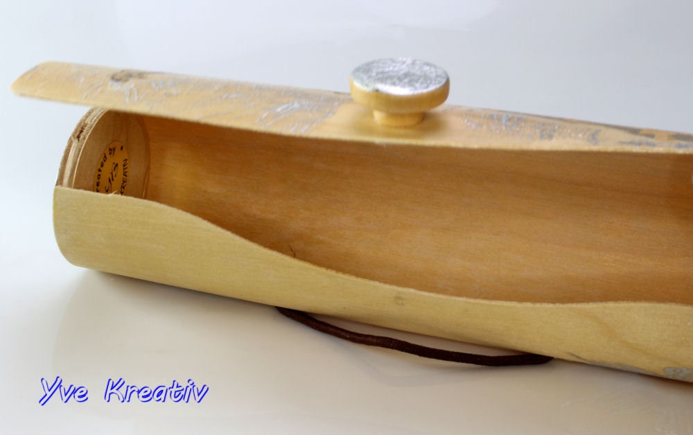 Holz-Etui für Lesebrille oder als Federmäppchen „ Hund / Hunde „  - Aufbewahrung