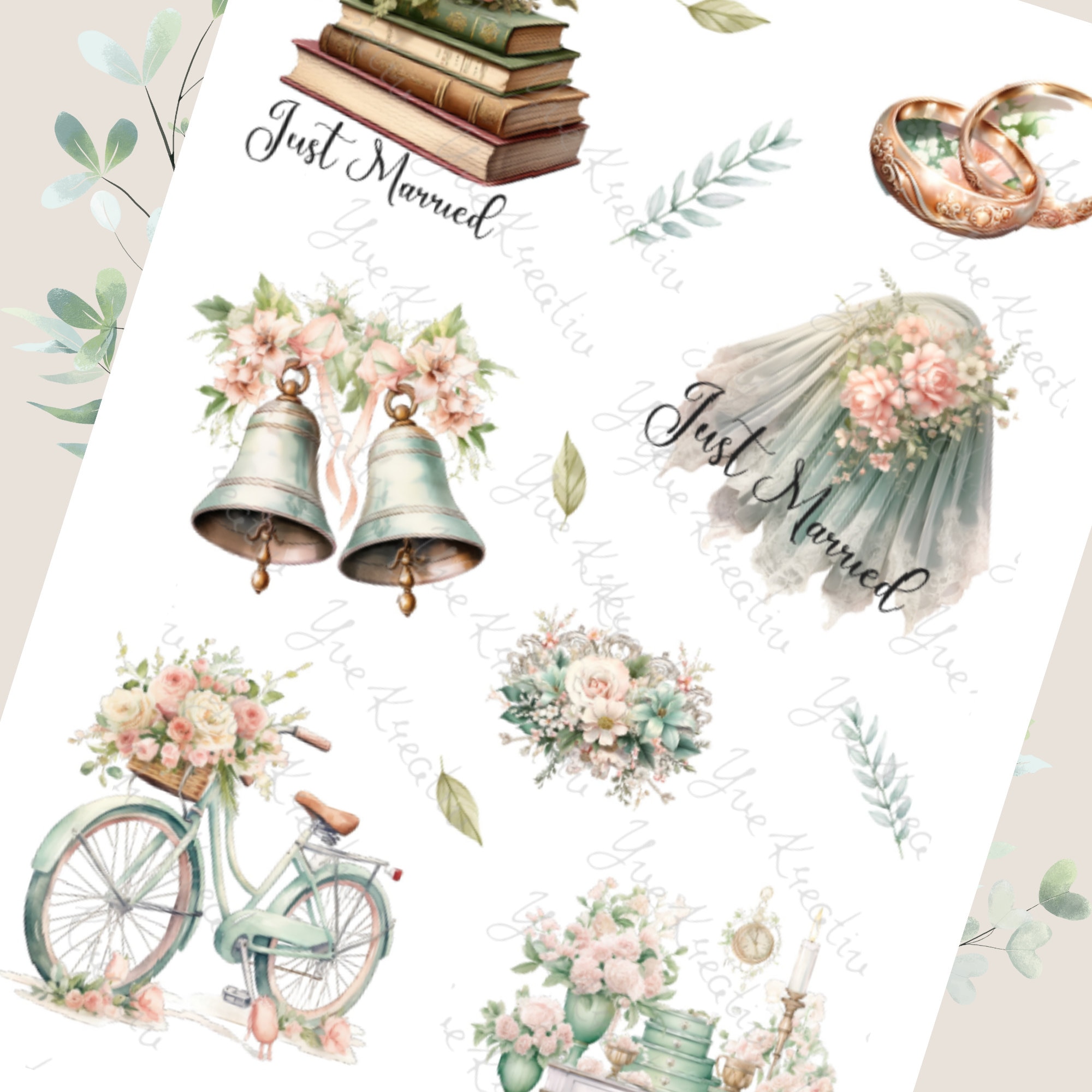 Sticker Bogen " Hochzeit " | Sticker Set - Aufkleber Stickerbogen zur Auswahl in Weiß - Transparent - Matt - Glanz  #SBA6