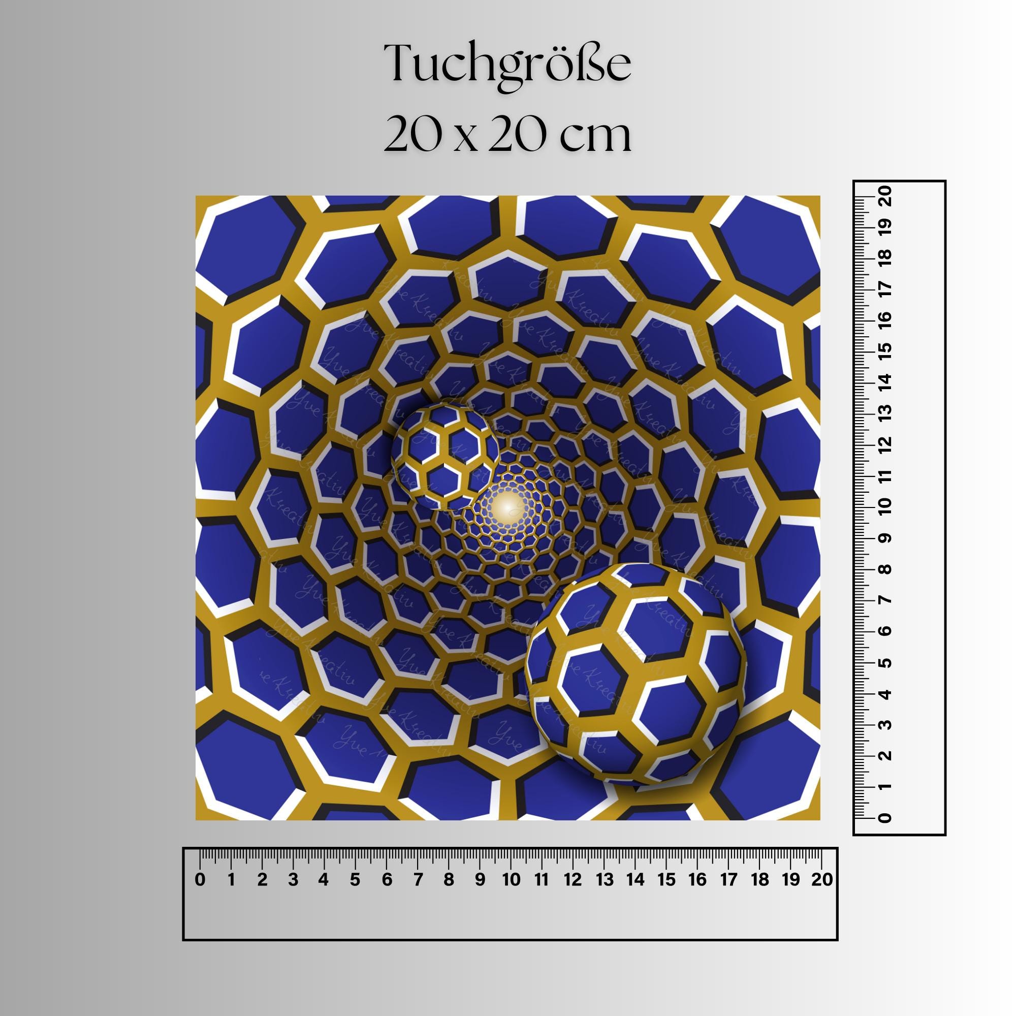 Brillenputztuch Optische Täuschung bedrucktes Mikrofasertuch für Brille Sonnenbrille Displays Handyputztuch Brillentuch Mikrofaser #AL75