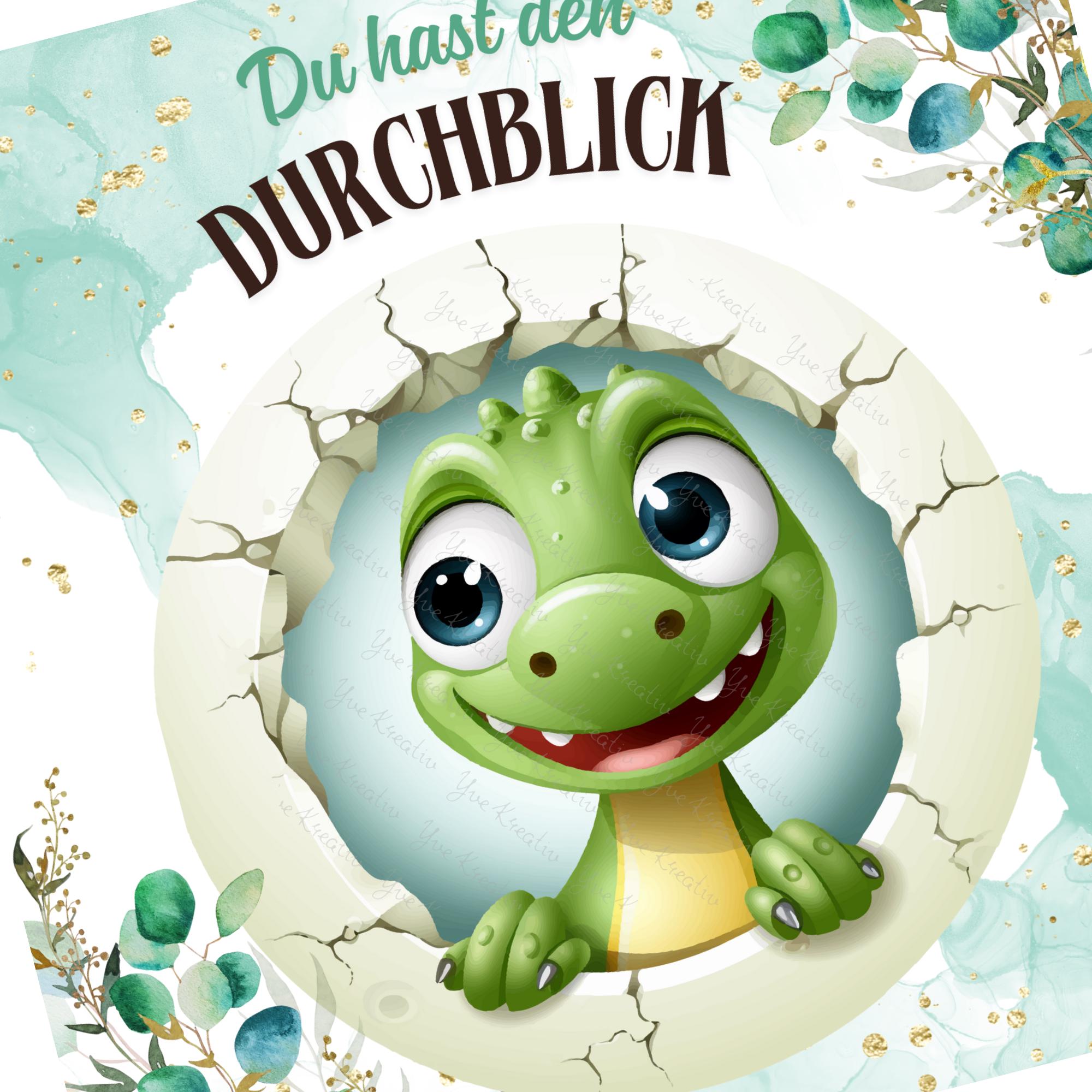 Brillenputztuch Dino Durchblick bedrucktes Mikrofasertuch für Brille Sonnenbrille Reinigungstuch Handy Bildschirm Kamera Objektiv #TI152