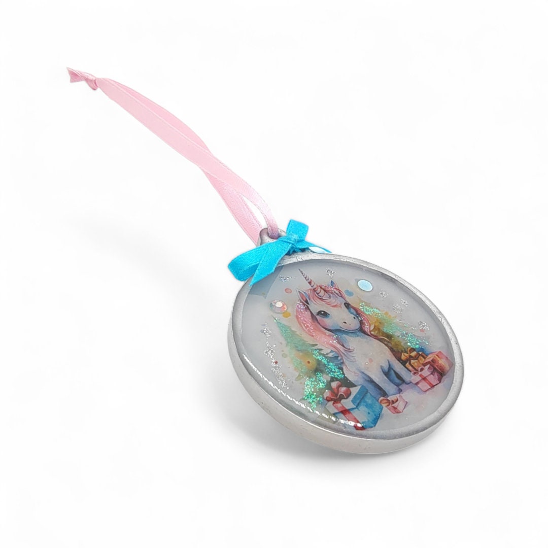 Weihnachtskugel Weihnachtsschmuck Baumanhänger Christmas Ornaments Weihnachten Baumkugel  Motiv "Einhorn"  #1620727353