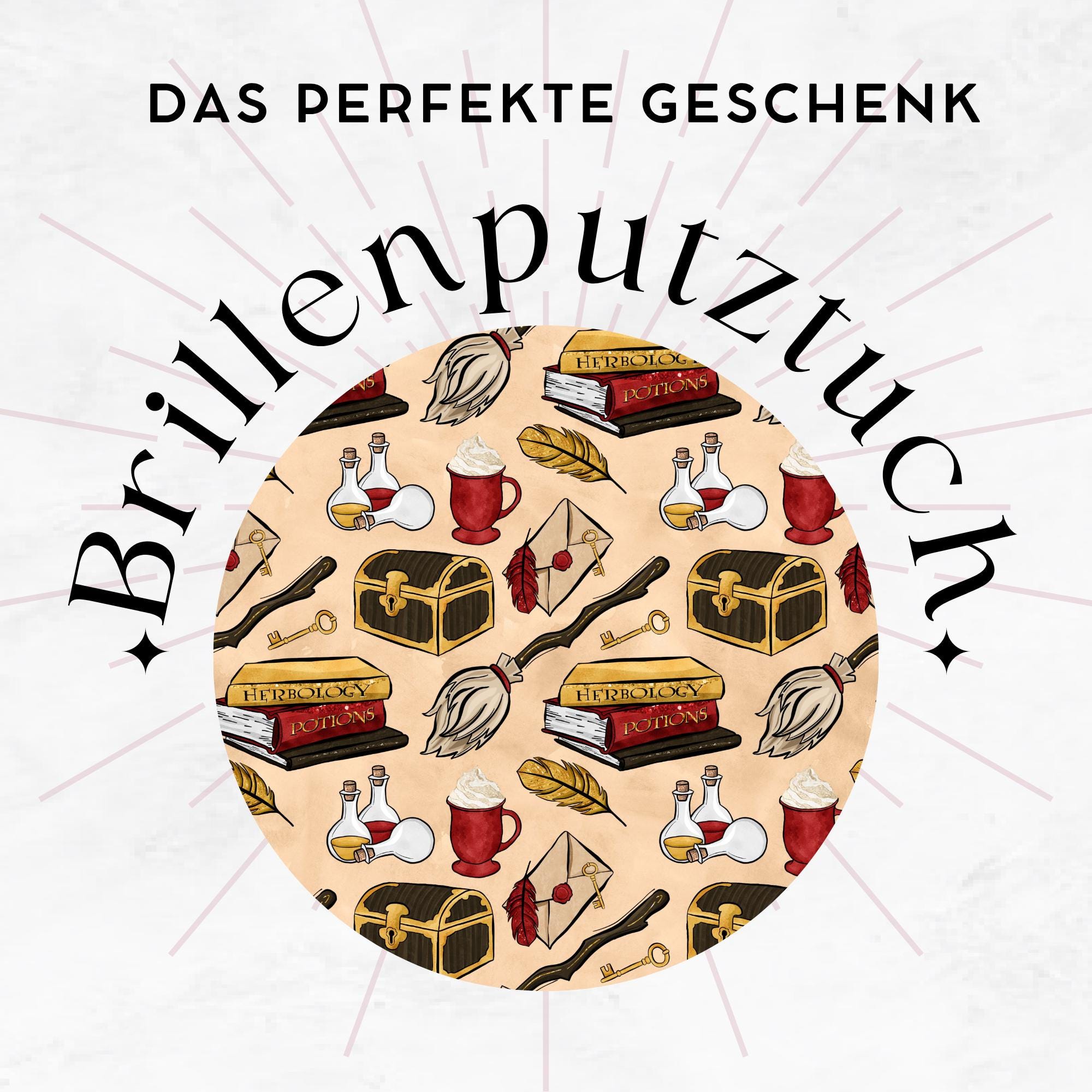Brillenputztuch Zauberer bedrucktes Mikrofasertuch für Brille Sonnenbrille Reinigungstuch Handy Bildschirm Kamera Objektiv #FA28