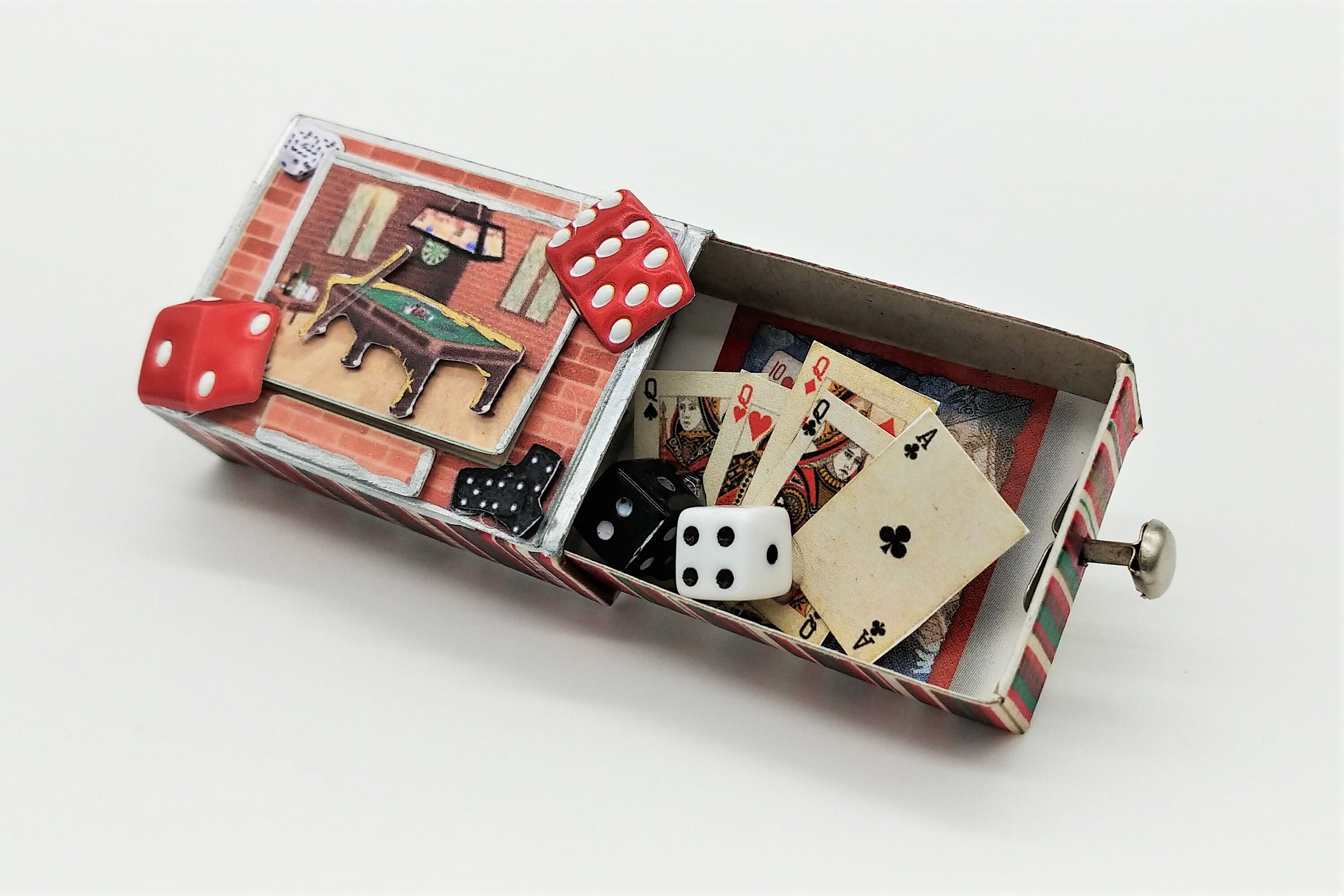 Geldgeschenk – Diorama - Gutschein - Miniaturschachtel "Casino"  #613960522