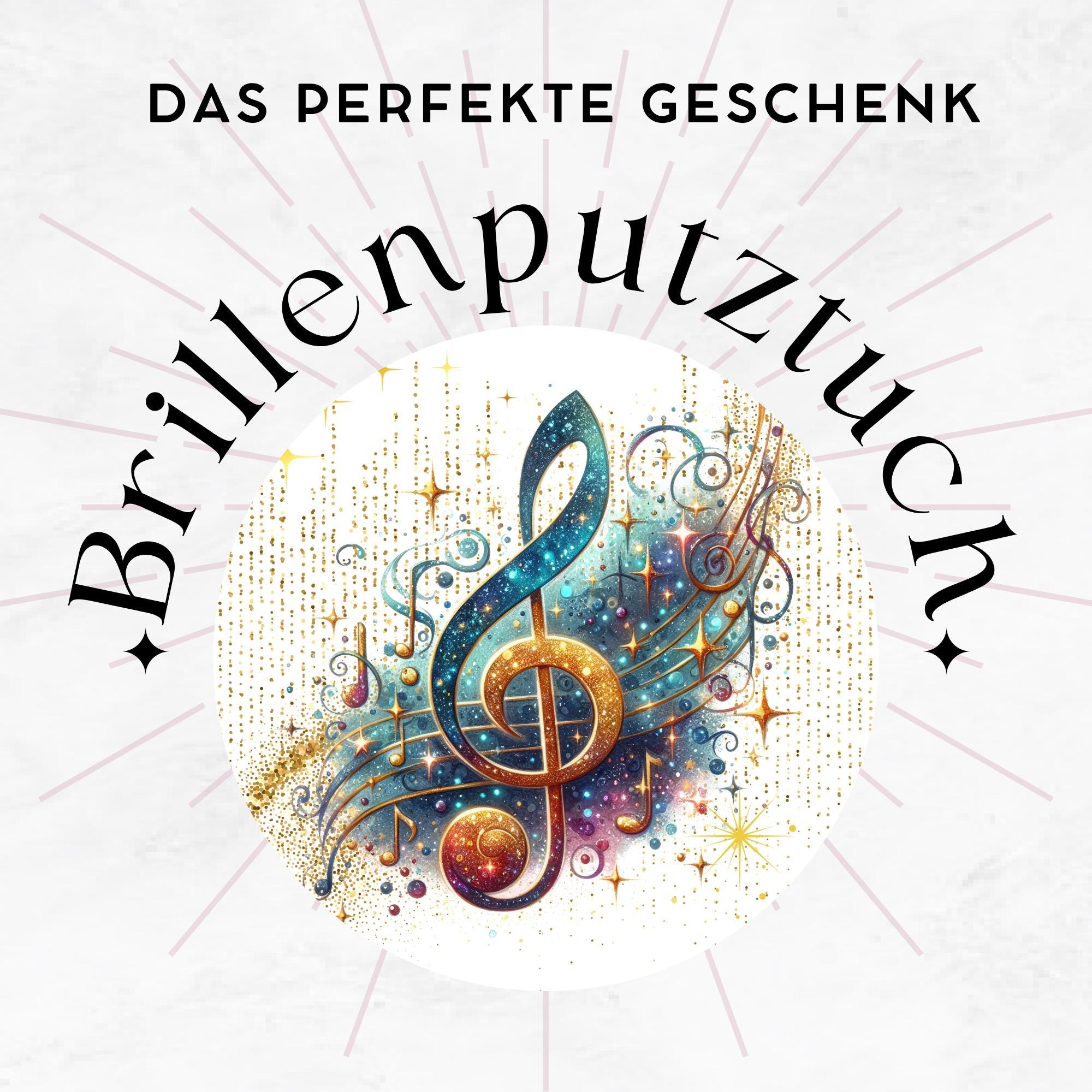 Brillenputztuch Musik bedrucktes Mikrofasertuch für Sonnenbrille Displays Handy Geschenk Musikerin Mitbringsel Musiklehrer #MC12