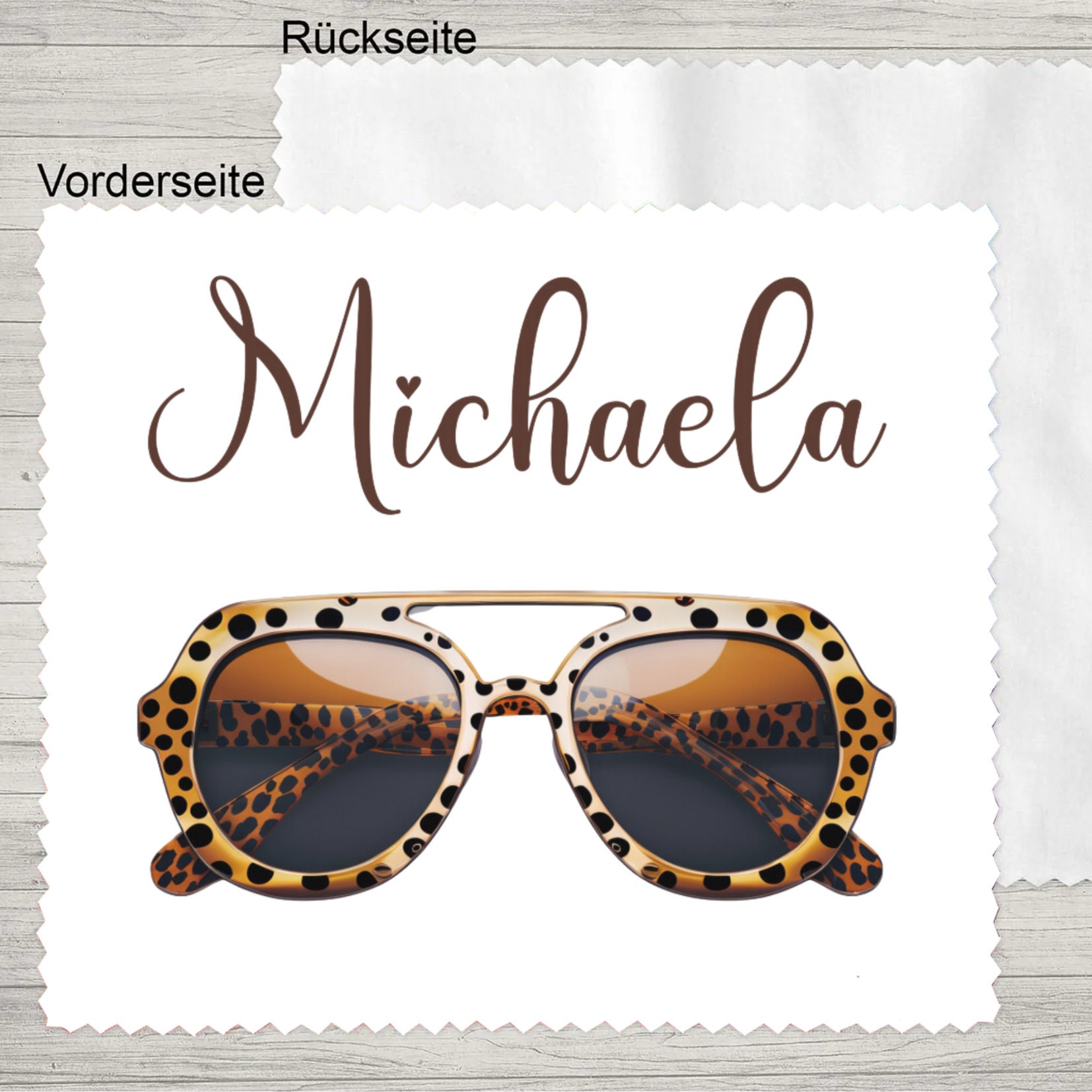 Brillenputztuch personalisiert mit Deinem Namen, Reinigungstuch für Brillen,  Brillentuch, Displaytuch, Objektivreinigung  #BM