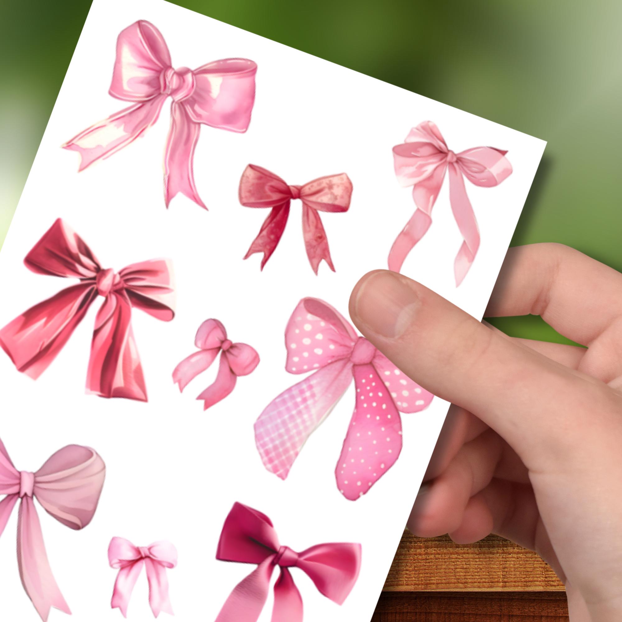 Aufkleber Schleifen rosa rot Sticker Bogen Set 3 Stickerbogen zur Auswahl in Weiß - Transparent - Matt - Glanz #SBA6 Aufkleber Schleifen rosa rot Sticker Bogen Set 3 Stickerbogen zur Auswahl in Weiß - Transparent - Matt - Glanz #SBA6