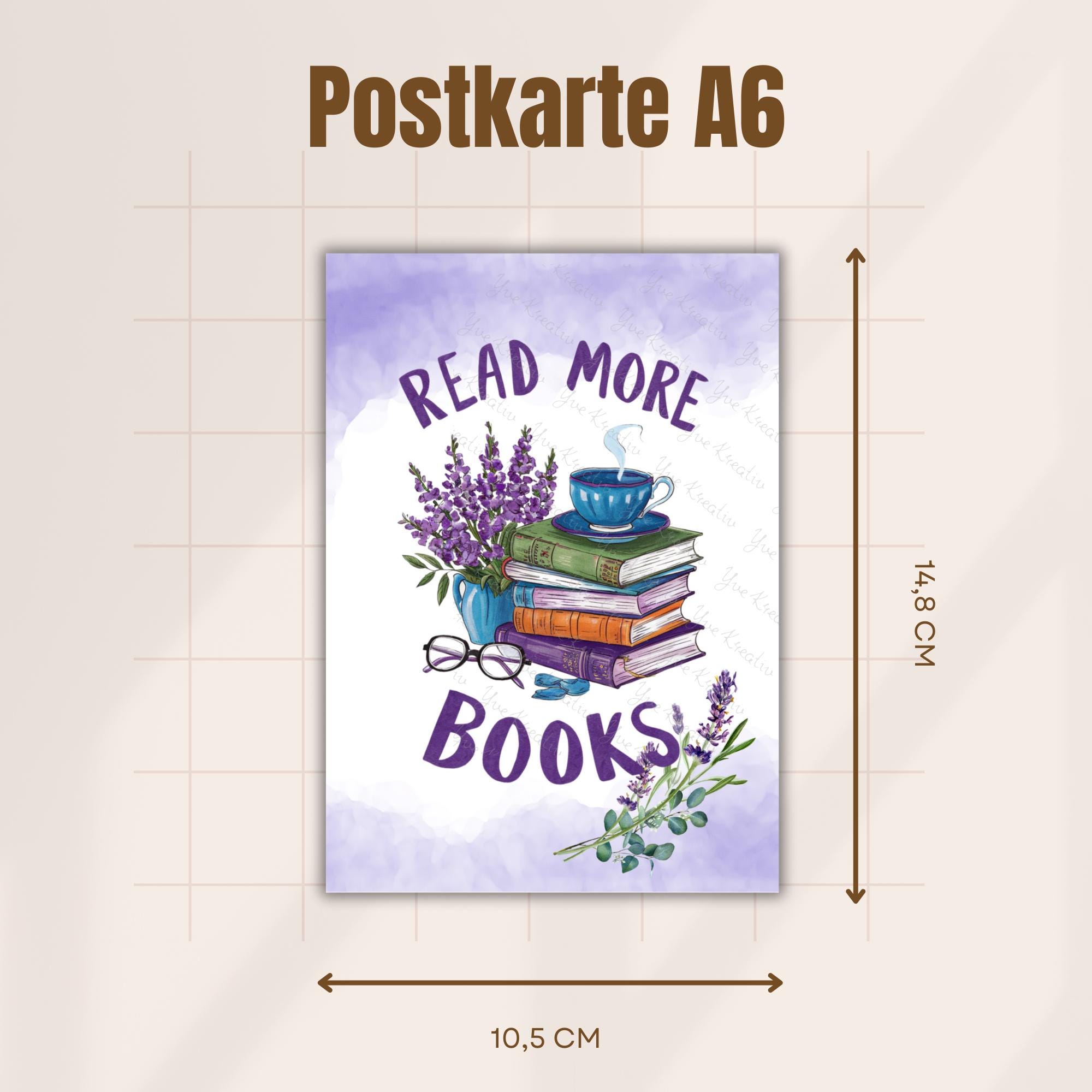 Postkarte Grußkarte Karte zum Geburtstag Bücher Lesen zum Buchgeschenk Gutschein  #PLS