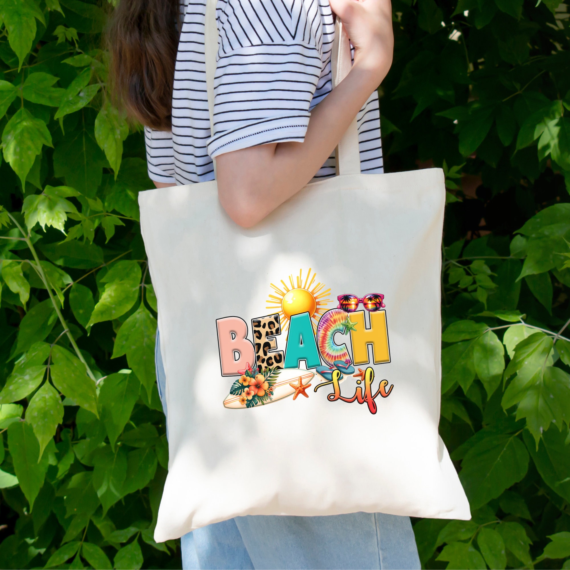 Stofftasche Beach Stoffbeutel Einkaufstasche Strand Tasche Geburtstag Geschenk Urlaub Sommer Mitbringsel Reise #STSUB