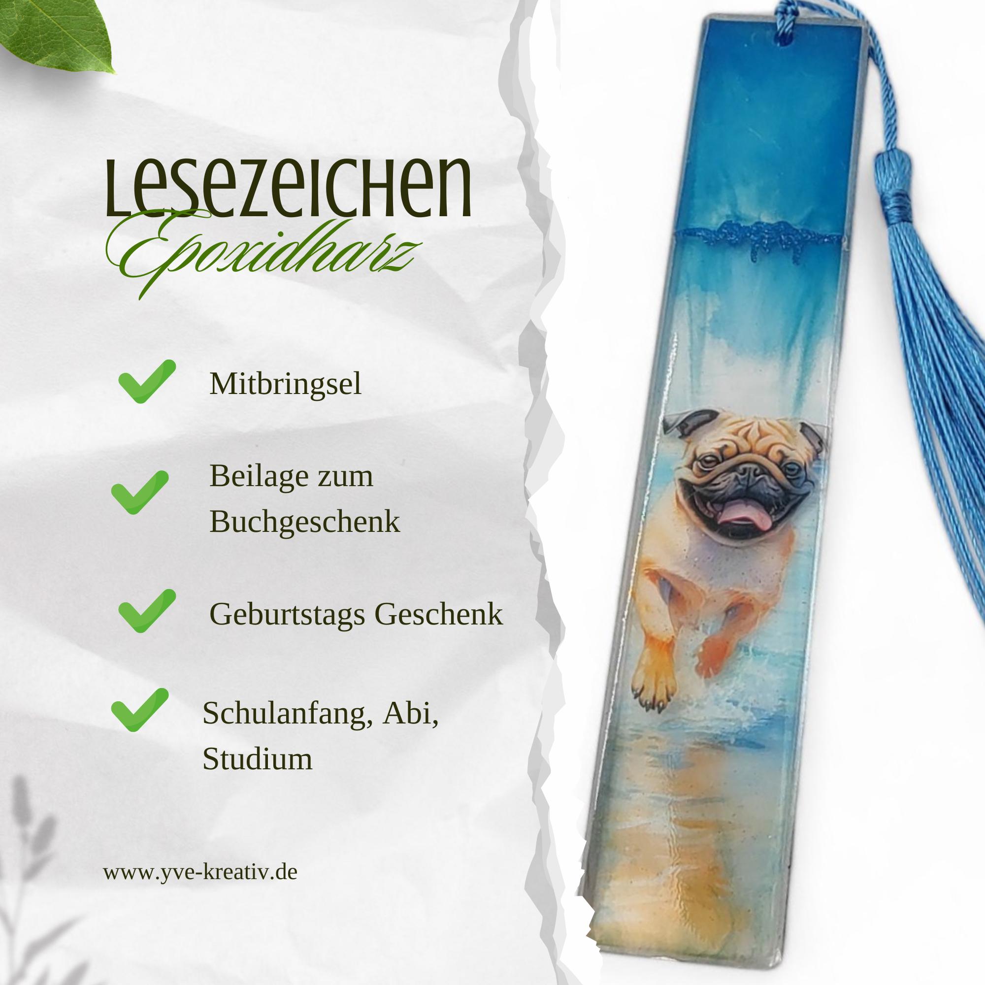 Lesezeichen aus Epoxidharz Motiv Mops Hund Geschenk Geburtstag Mitbringsel Hundebesitzer Geschenkidee Buchzeichen transparent #LEEPOX Lesezeichen aus Epoxidharz Motiv Mops Hund Geschenk Geburtstag Mitbringsel Hundebesitzer Geschenkidee Buchzeichen transparent #LEEPOX