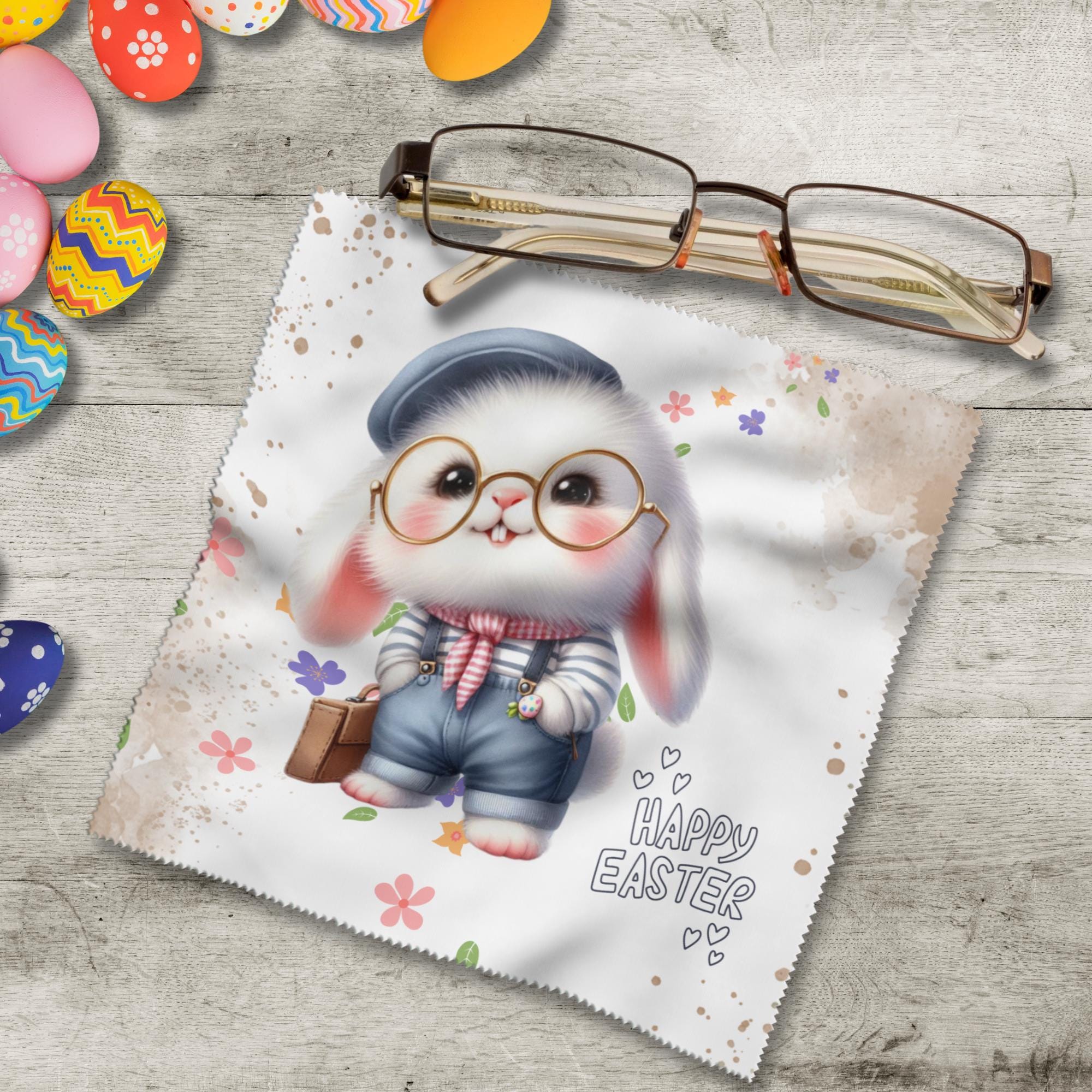 Brillenputztuch Geschenk zu Ostern bedrucktes Mikrofasertuch Ostergeschenk für Brillen Kameratuch Tuch für Displays Objektive  #OS9