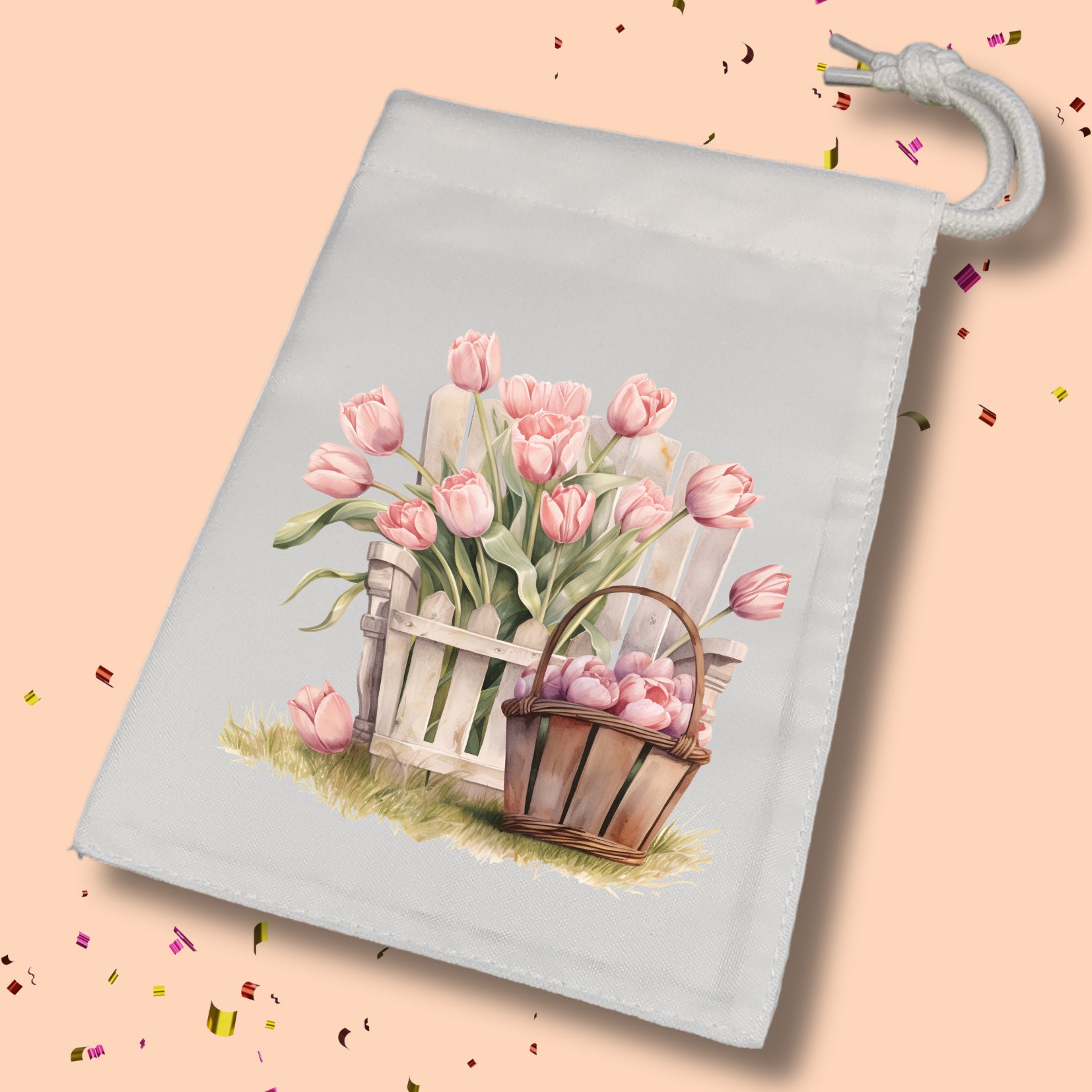 Geschenksäckchen, Blumengruß, Geschenkbeutel, Stoffsäckchen, Stofftasche, Stoffbeutel, Verpackung, Geschenkverpackung  #GSSUB