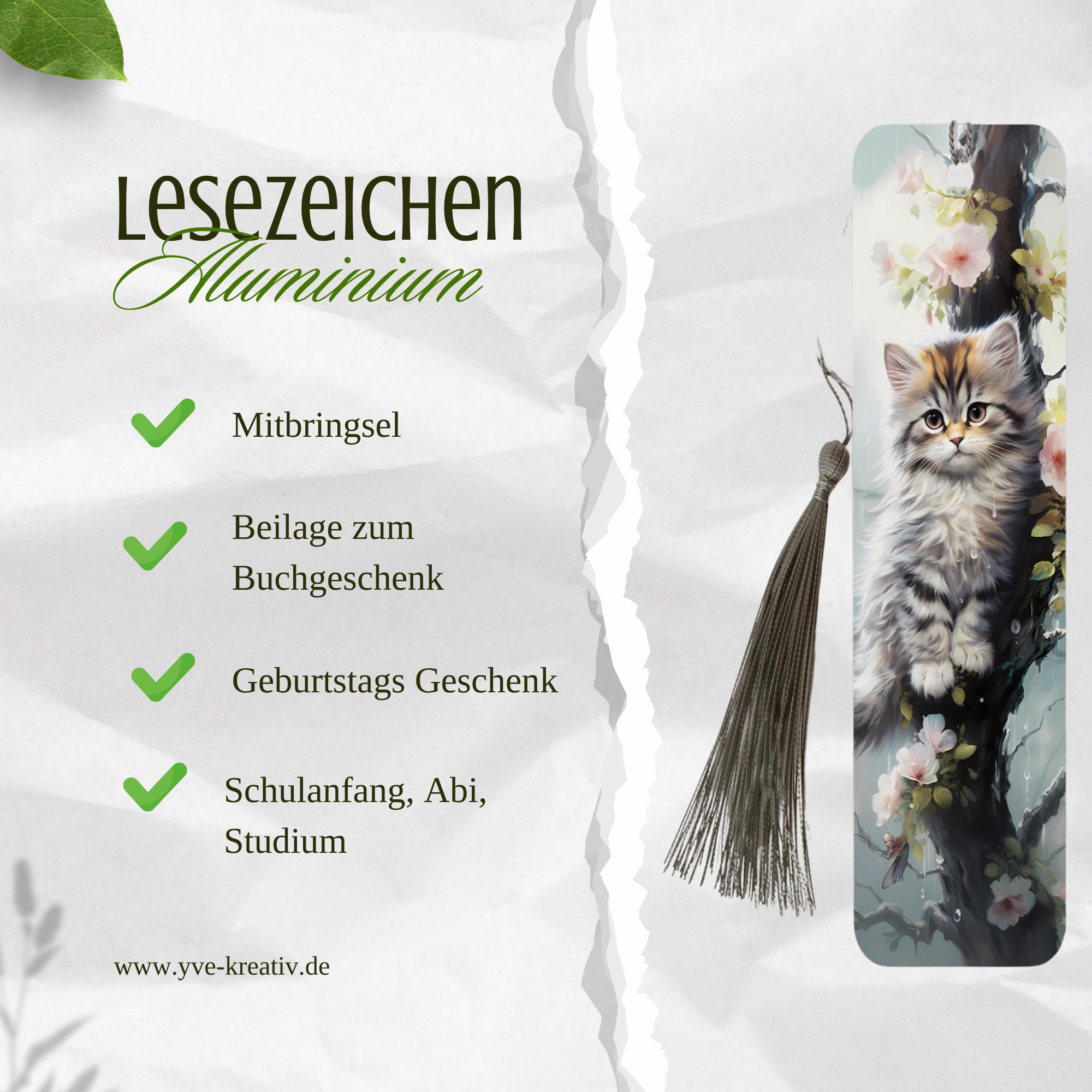 Lesezeichen aus Aluminium Katzen Geschenk Geburtstag Katzenliebhaber Mitbringsel Buchgeschenk Bookmark - 2 Motive zur Auswahl #LEALU Lesezeichen aus Aluminium Katzen Geschenk Geburtstag Katzenliebhaber Mitbringsel Buchgeschenk Bookmark - 2 Motive zur Auswahl #LEALU