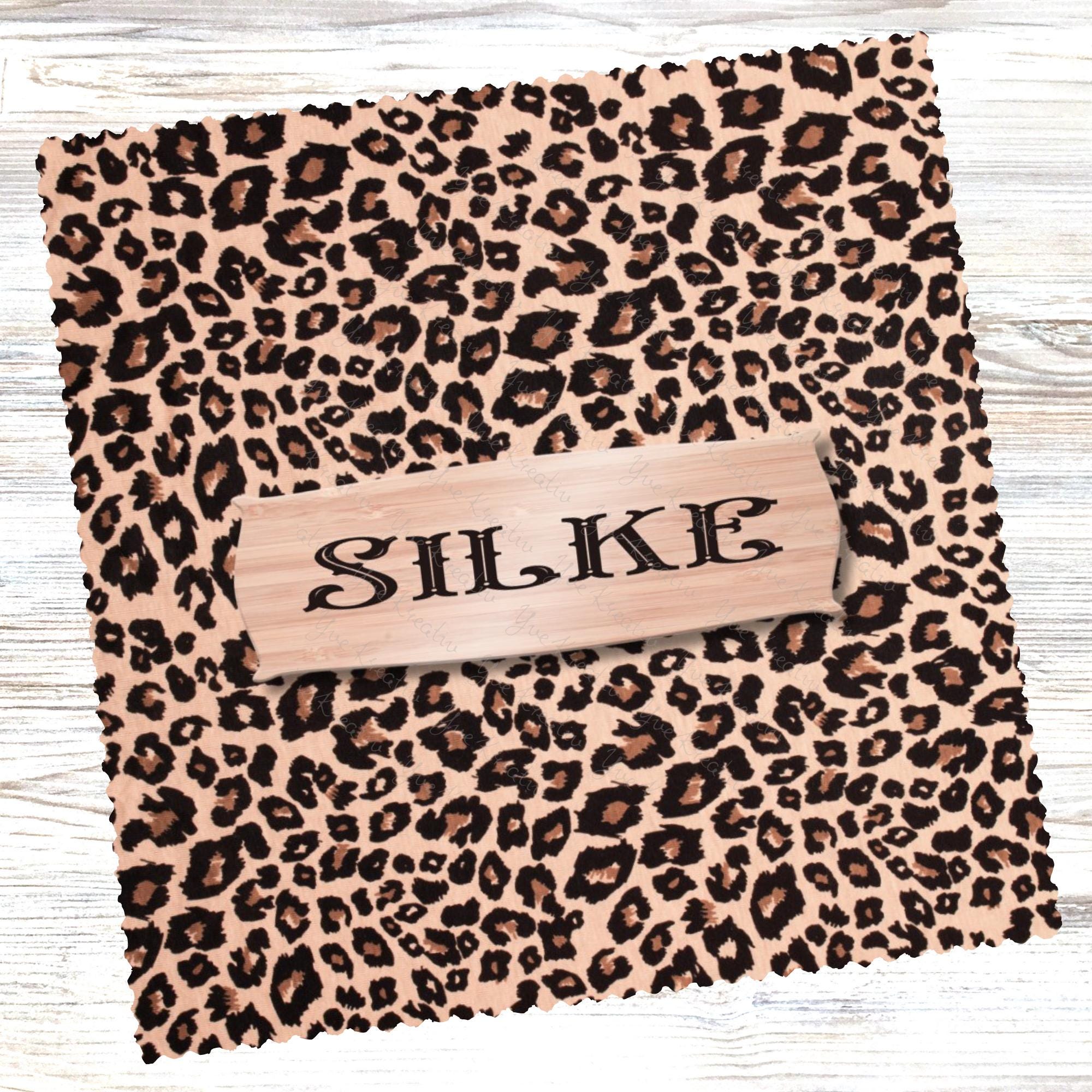Brillenputztuch Leopard Print personalisiert mit Namen bedrucktes Mikrofasertuch für Display Handy Sonnenbrille Geschenk Animalprint #TI161P