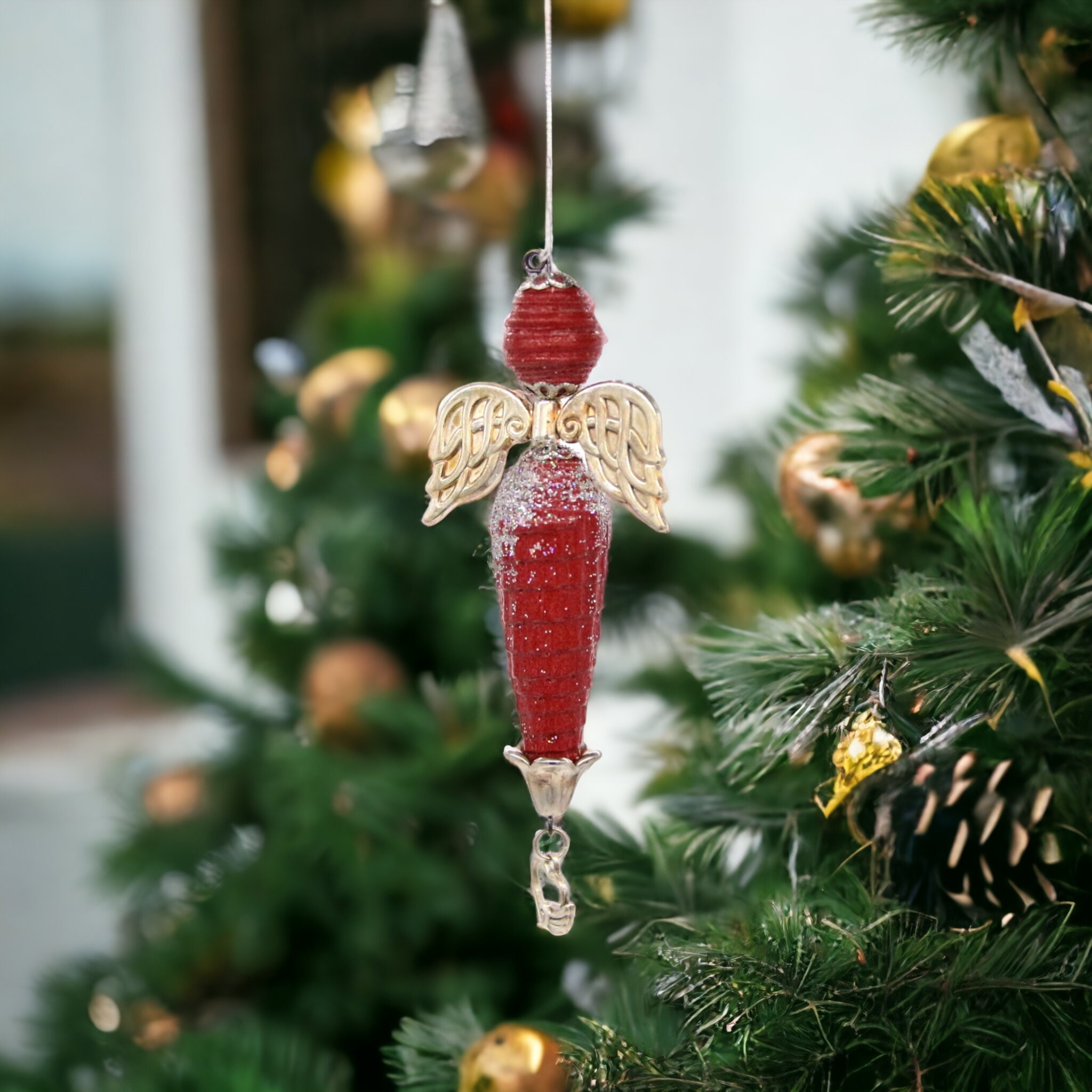 Engel Anhänger - Papierperlenkunst - Christbaumkugel / Weihnachtskugel / Weihnachtsdeko