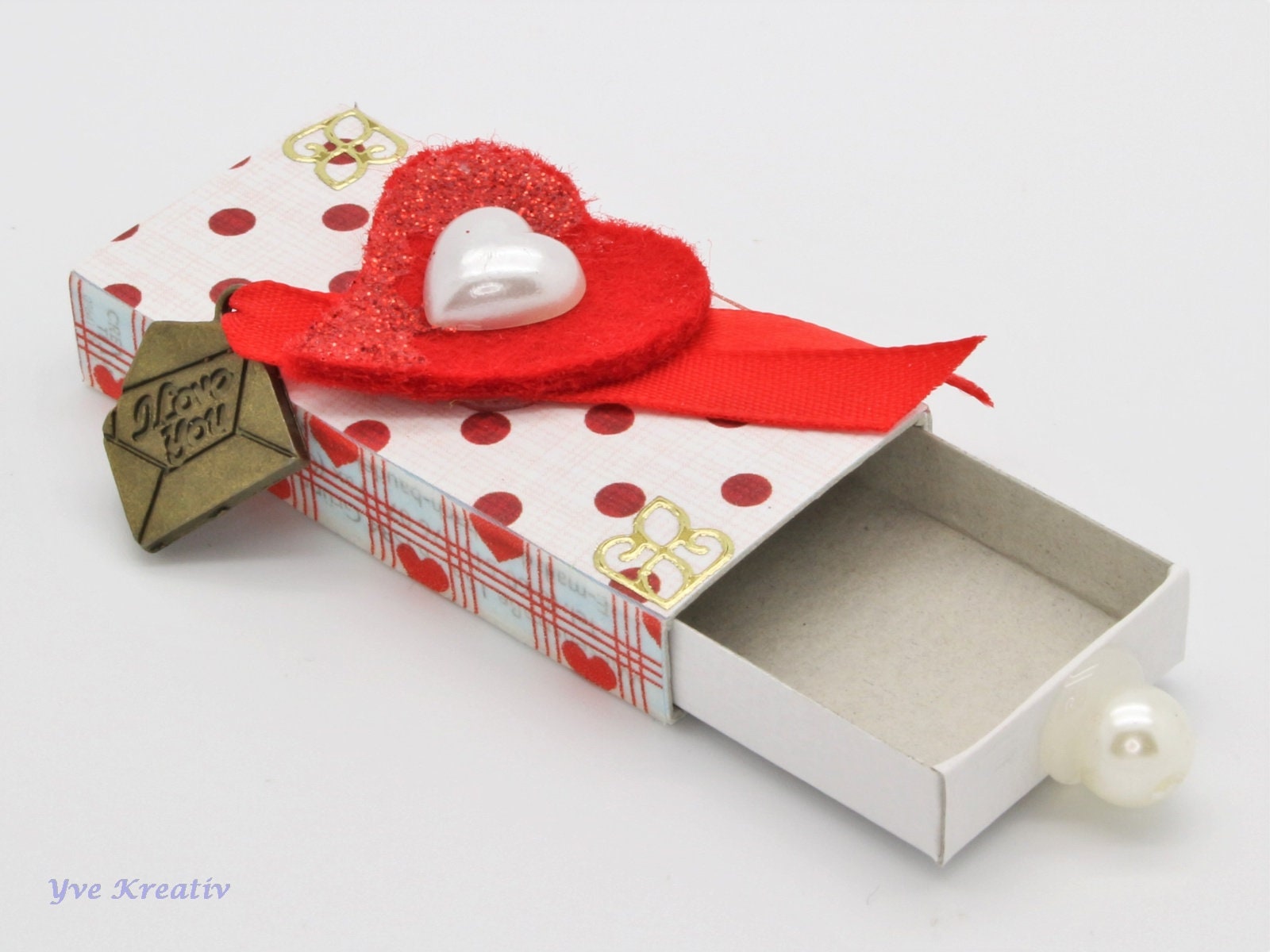 Kleine Schachtel, verzierte Streichholzschachtel als originelle Geschenkverpackung für Geld, Gutscheine und mehr