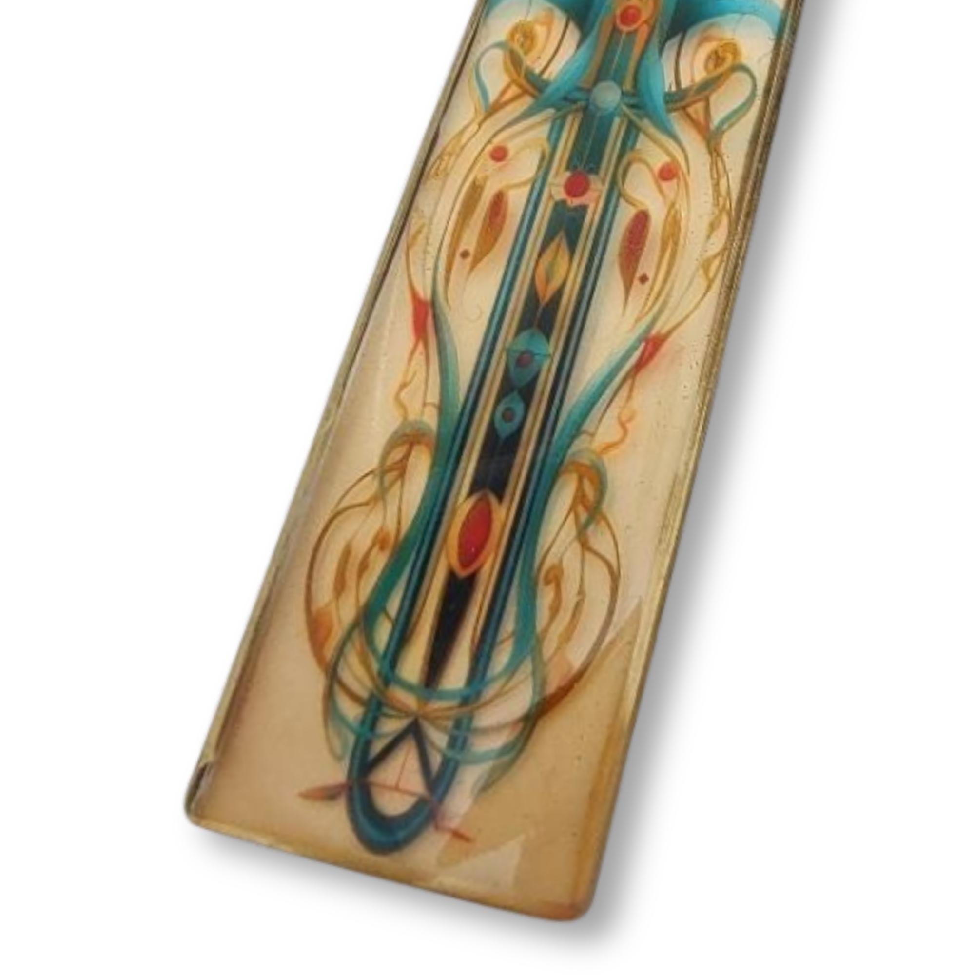 Lesezeichen aus Epoxidharz Mintgrün Gelb Geschenk Geburtstag Mitbringsel zum Buchgeschenk Geschenkidee Buchzeichen transparent #LEEPOX