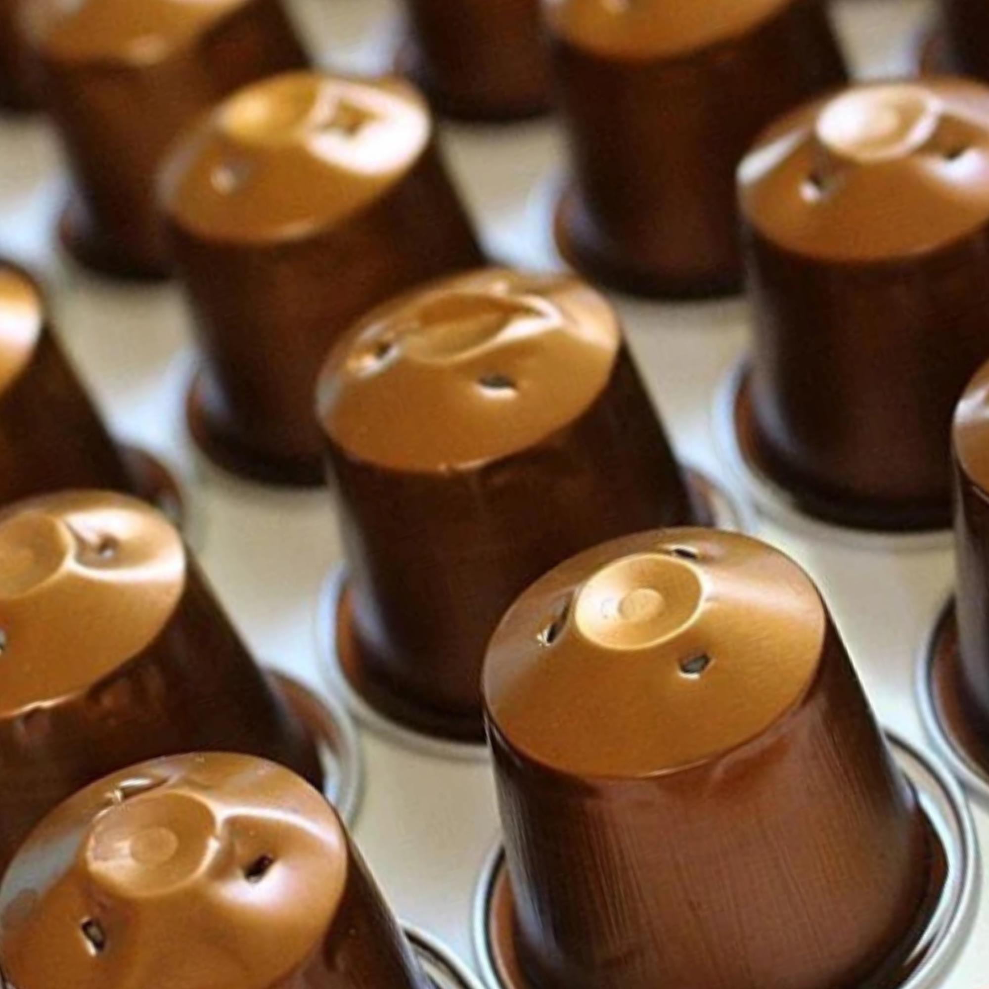 10 leere Kaffeekapseln Farbe kupfer zum Basteln Gestalten Bastelmaterial DIY Schmuckherstellung Zubehör #KNS