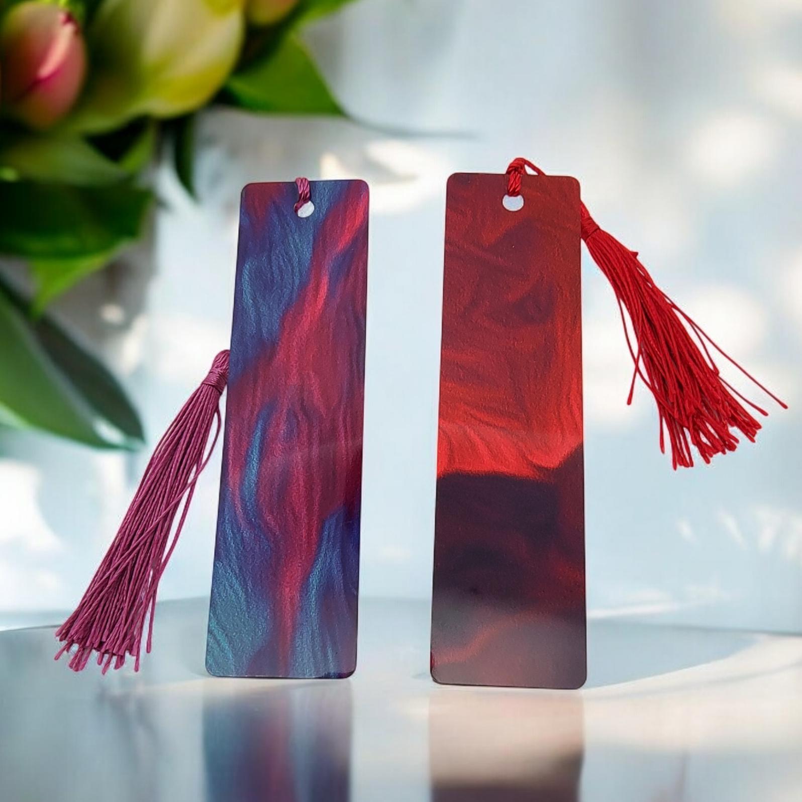 Lesezeichen aus Aluminium Geschenk zum Geburtstag, Muttertag, Buchgeschenk  Bookmark - 2 Motive zur Auswahl  #LEALU