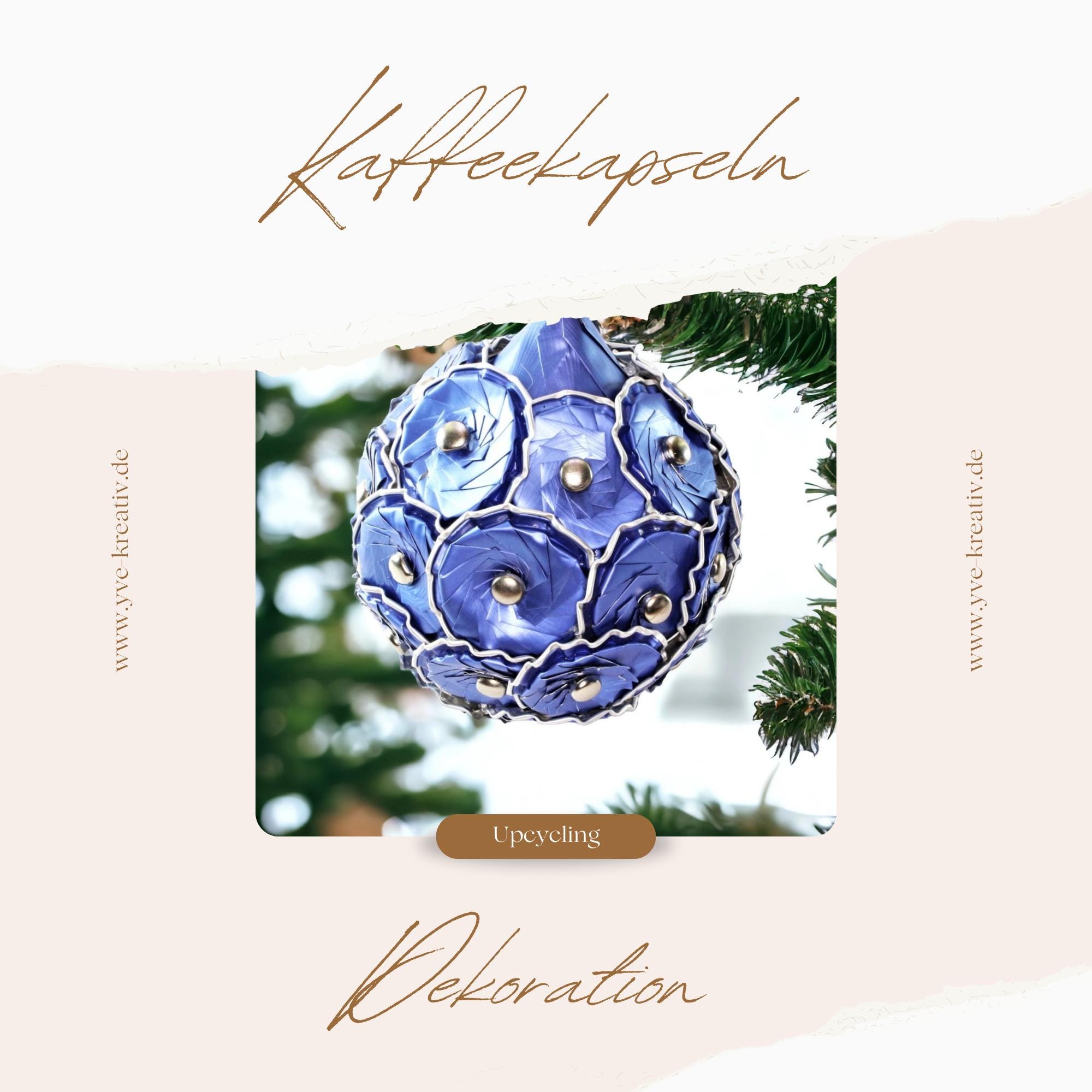 Große Weihnachtskugel Dekokugel aus Kaffeekapseln Christbaumkugel Weihnachtsornament Weihnachtsdeko Fensterdeko Upcycling #627795769 Große Weihnachtskugel Dekokugel aus Kaffeekapseln Christbaumkugel Weihnachtsornament Weihnachtsdeko Fensterdeko Upcycling #627795769