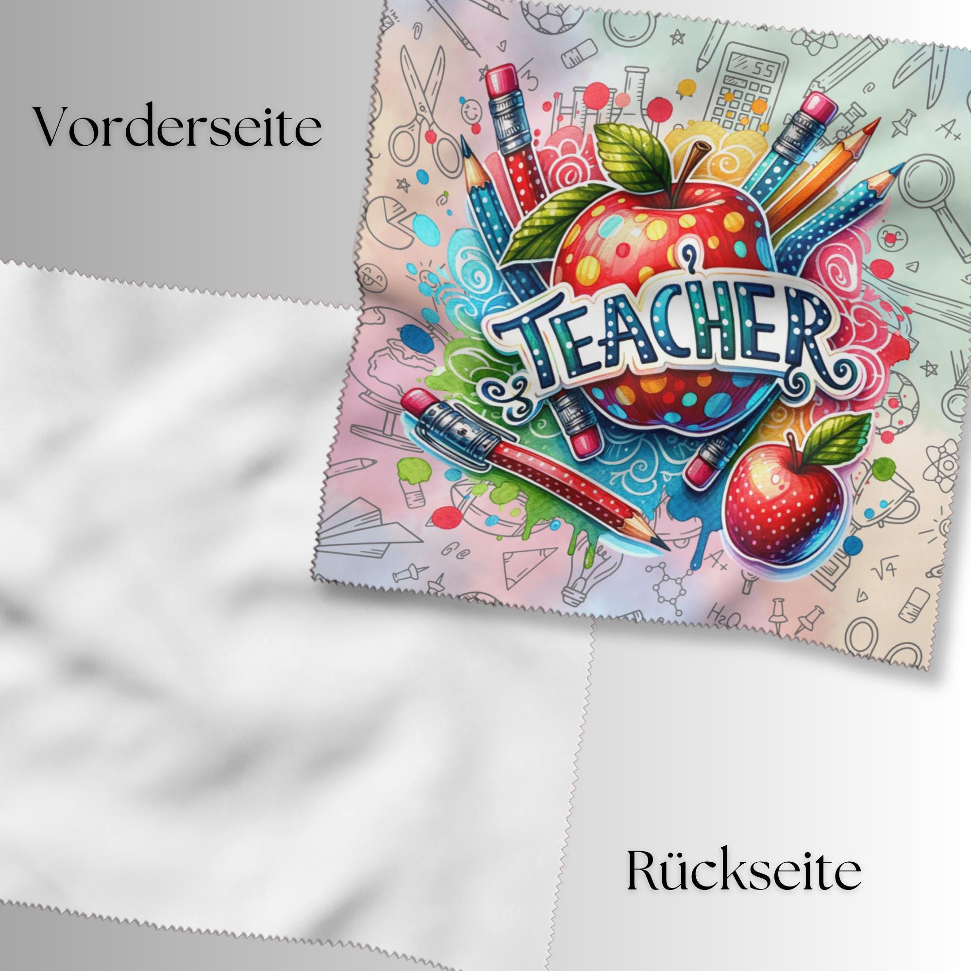 Bedrucktes Mikrofasertuch für Brillen und Bildschirme Brillenputztuch Geschenk für Lehrer #BE3 Bedrucktes Mikrofasertuch für Brillen und Bildschirme Brillenputztuch Geschenk für Lehrer #BE3