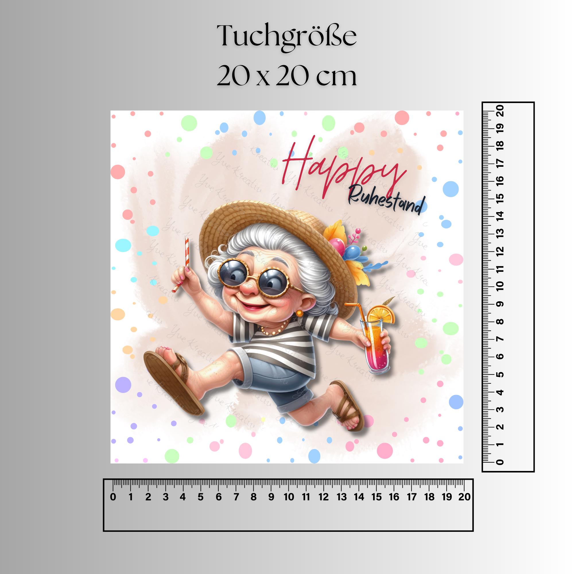 Brillenputztuch Ruhestand bedrucktes Mikrofasertuch für Brille Sonnenbrille Display Handy Geschenk zur Rente Abschied Kollegin #BE11