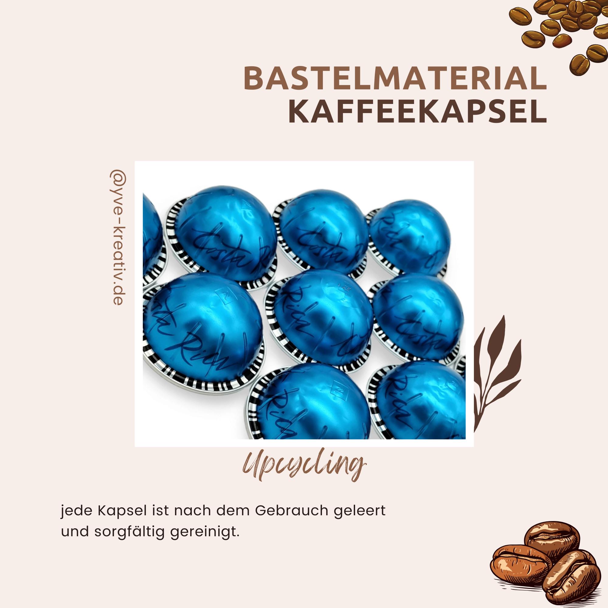 10 leere GROSSE Kaffeekapseln Farbe blau zum Basteln Gestalten Bastelmaterial DIY Schmuckherstellung Zubehör #KVS 10 leere GROSSE Kaffeekapseln Farbe blau zum Basteln Gestalten Bastelmaterial DIY Schmuckherstellung Zubehör #KVS