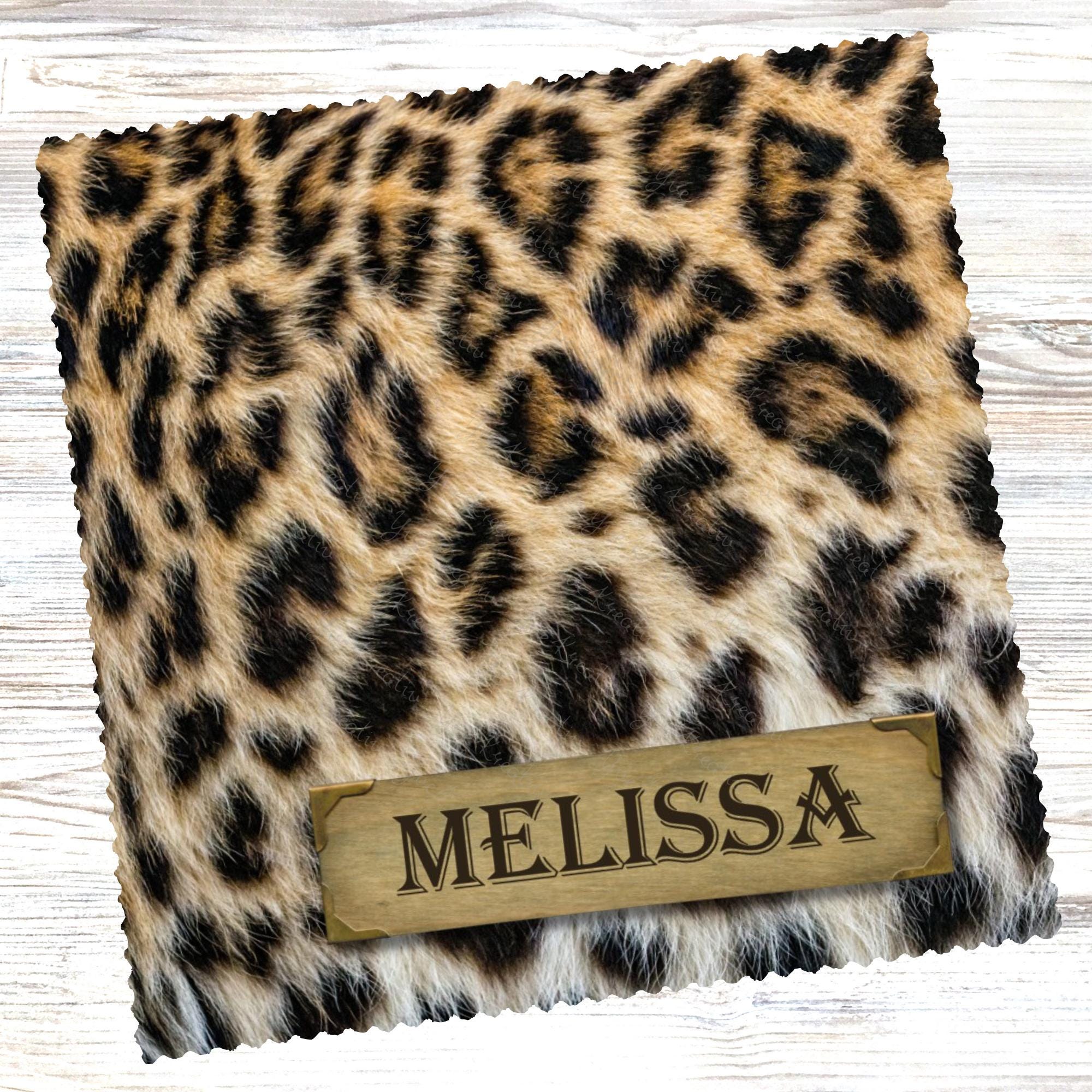 Brillenputztuch Leopard Print personalisiert mit Namen bedrucktes Mikrofasertuch für Display Handy Sonnenbrille Geschenk Animalprint #TI160P