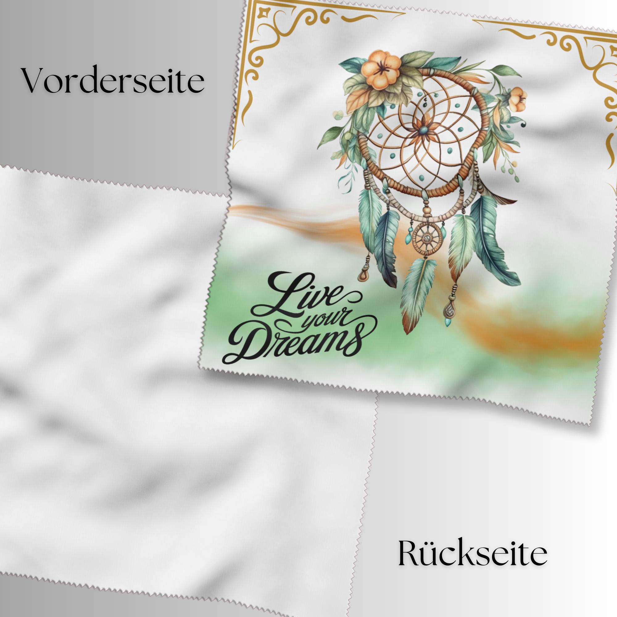 Brillenputztuch Lebe Deinen Traum bedrucktes Mikrofasertuch für Sonnenbrille Mitbringsel Freundin Geschenkidee Frau Geschenk #MO7 Brillenputztuch Lebe Deinen Traum bedrucktes Mikrofasertuch für Sonnenbrille Mitbringsel Freundin Geschenkidee Frau Geschenk #MO7