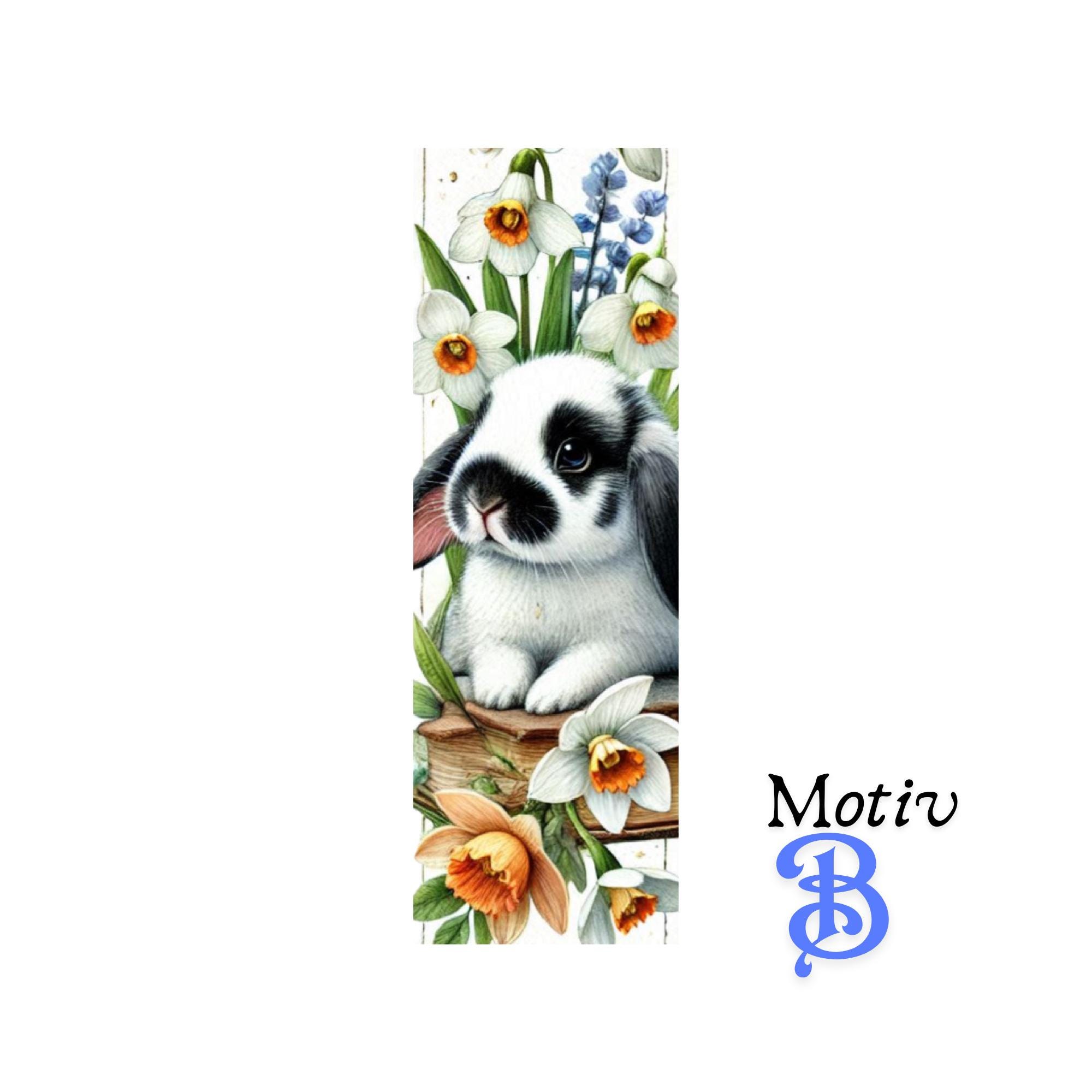 Lesezeichen aus Aluminium Geschenk zu Ostern Hase Osterhase Ostereier Bücher Bookmark - 2 Motive zur Auswahl  #LEALU