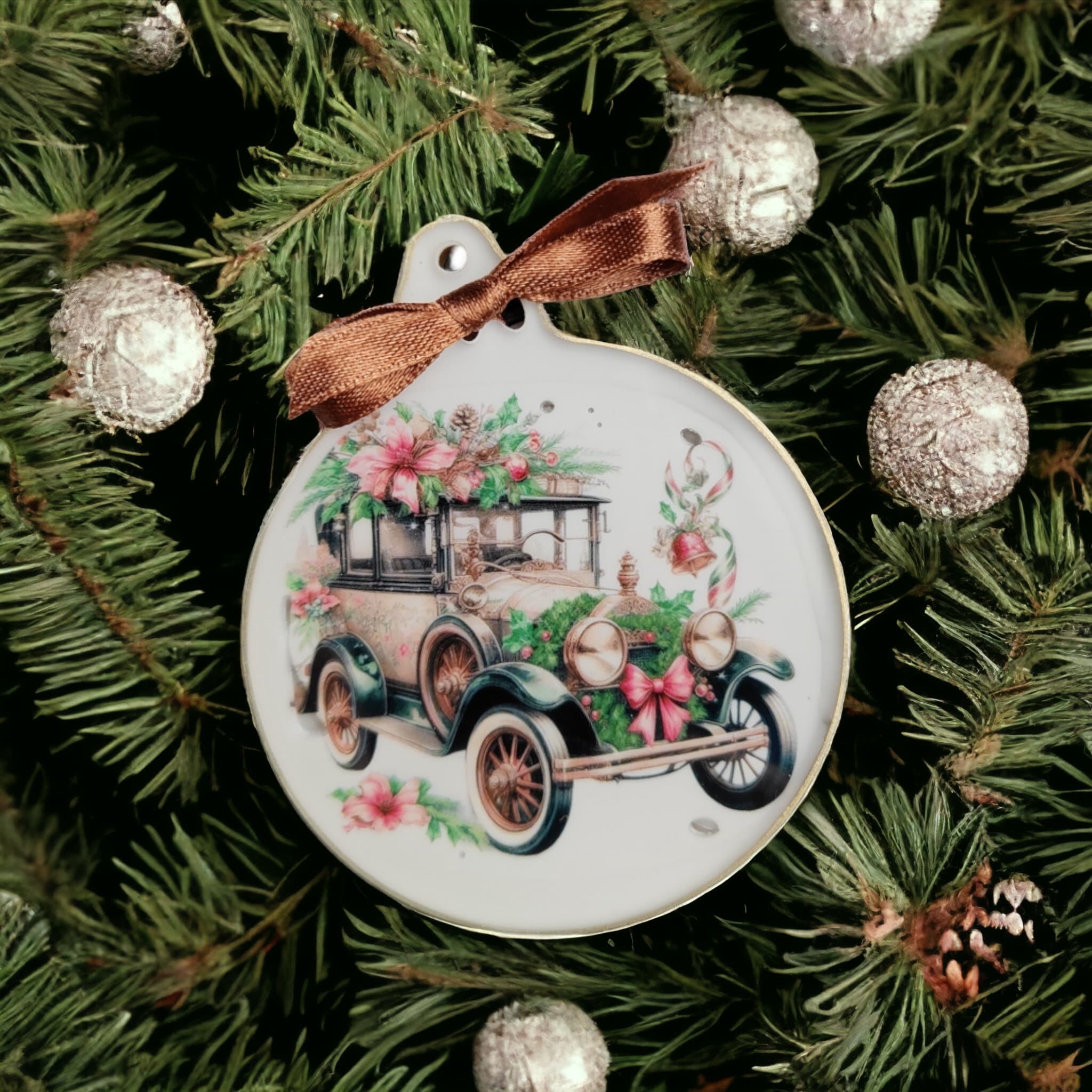 Weihnachtskugel Weihnachtsschmuck Baumanhänger Christmas Ornaments auf einer Weihnachtskarte inkl. Kuvert  #1608212428